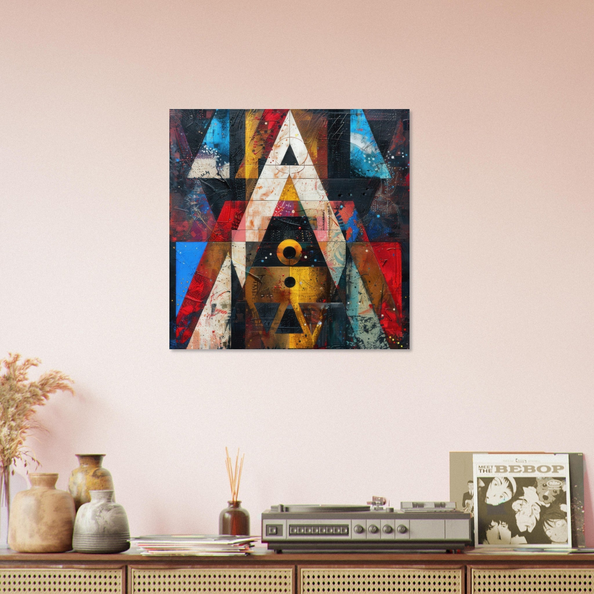 Aluminum Print Square - Free your mind abstract style 2 - Shop Ai Art WebShop - Digital Art online Store