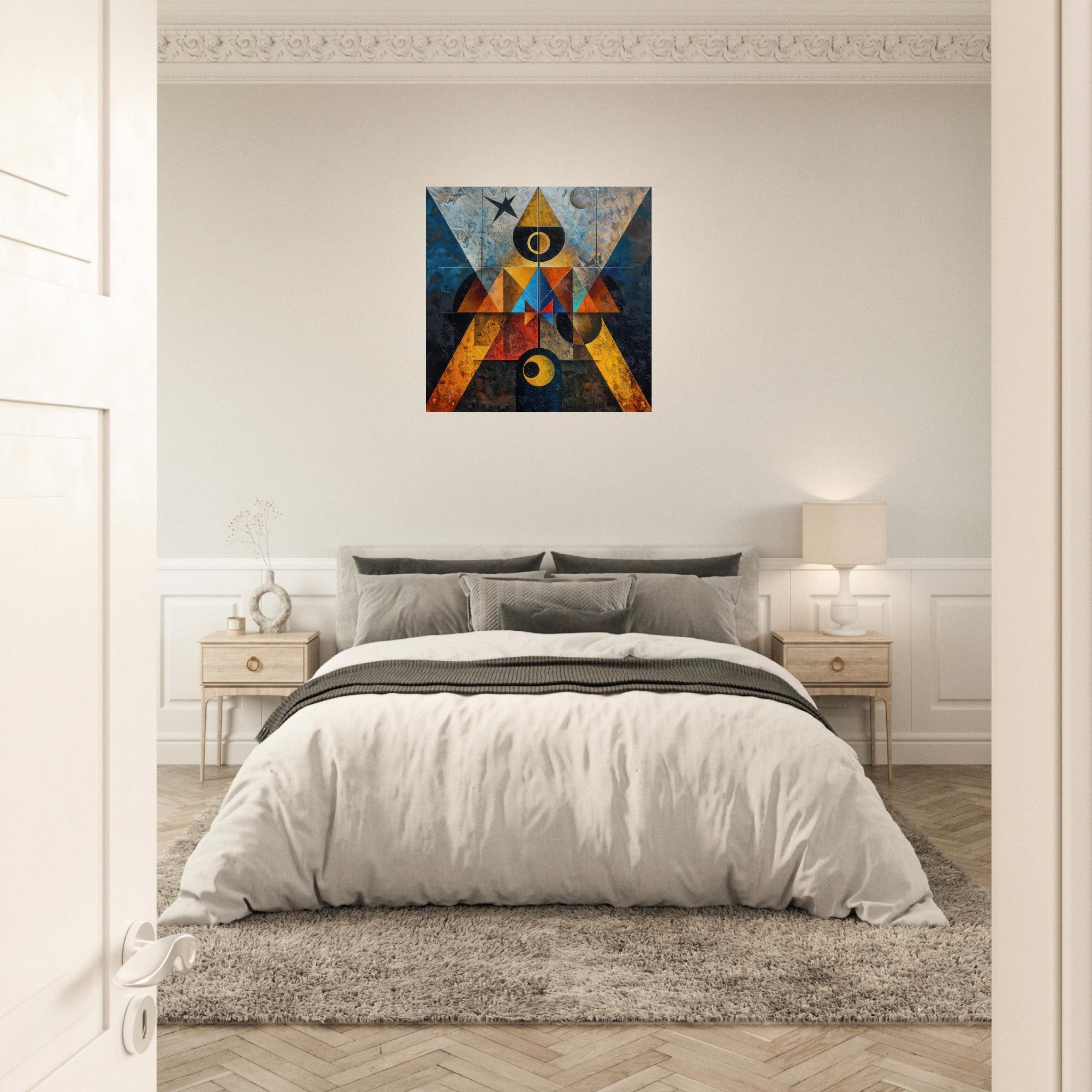 Aluminum Print Square - Free your mind abstract style - Shop Ai Art WebShop - Digital Art online Store