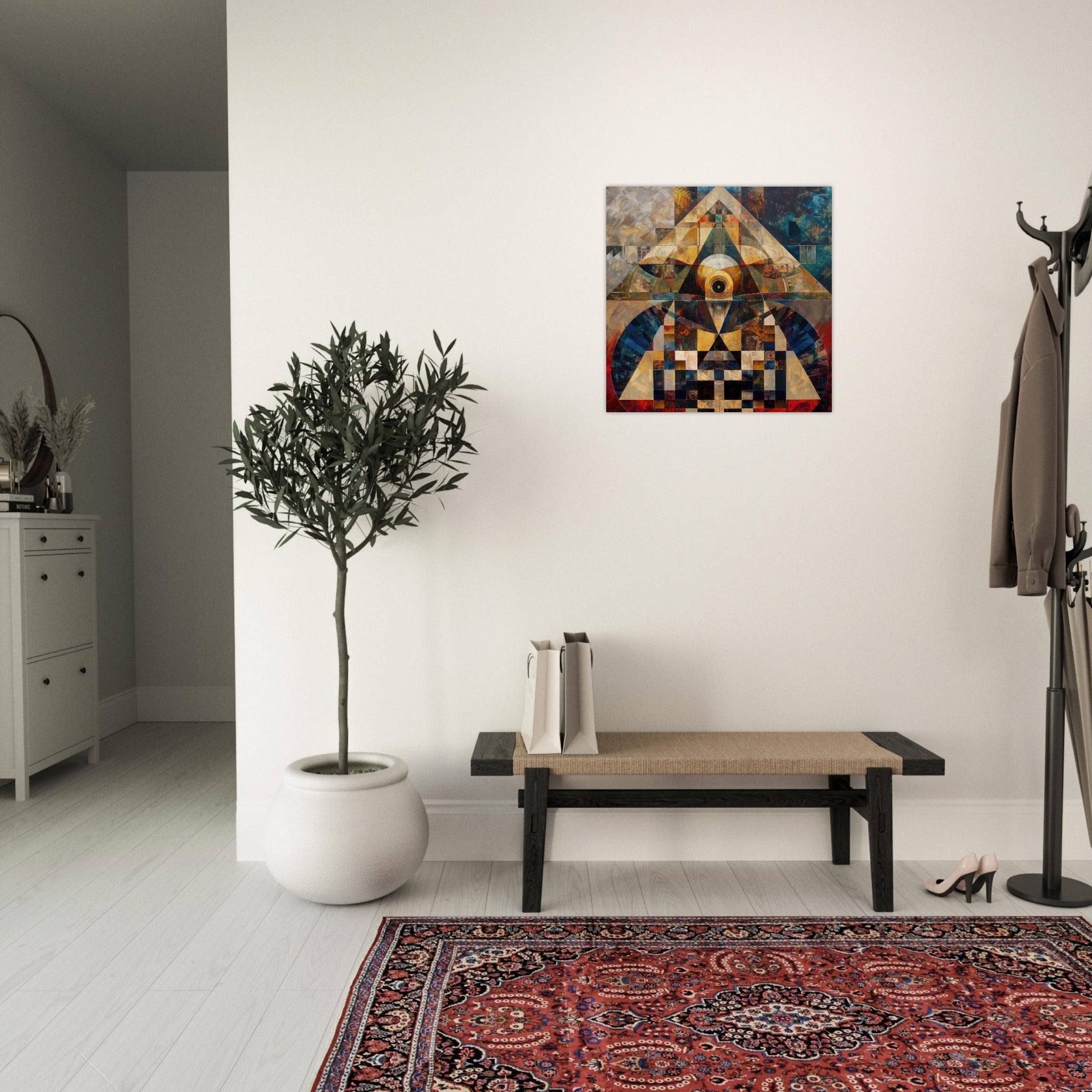 Aluminum Print Square - Free your mind abstract style 4 - Shop Ai Art WebShop - Digital Art online Store