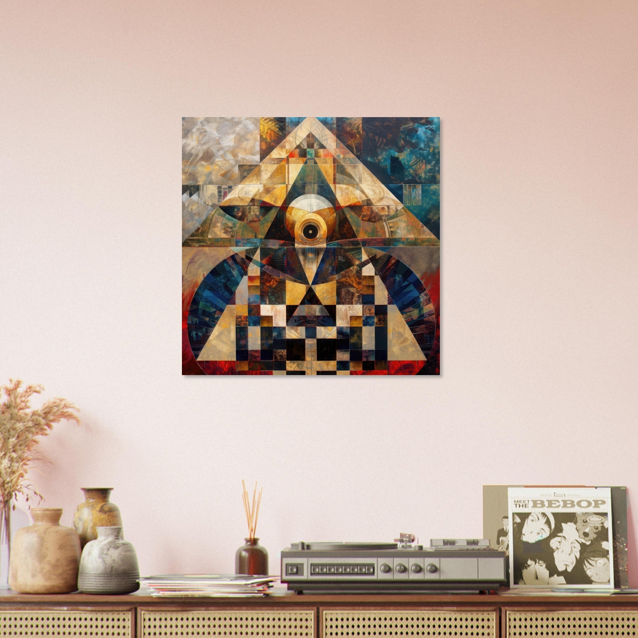 Aluminum Print Square - Free your mind abstract style 4 - Shop Ai Art WebShop - Digital Art online Store