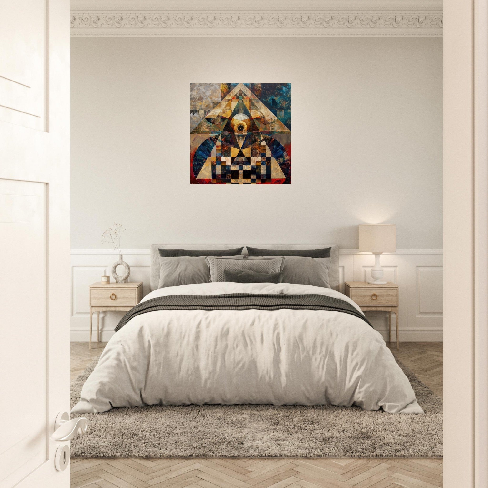 Aluminum Print Square - Free your mind abstract style 4 - Shop Ai Art WebShop - Digital Art online Store