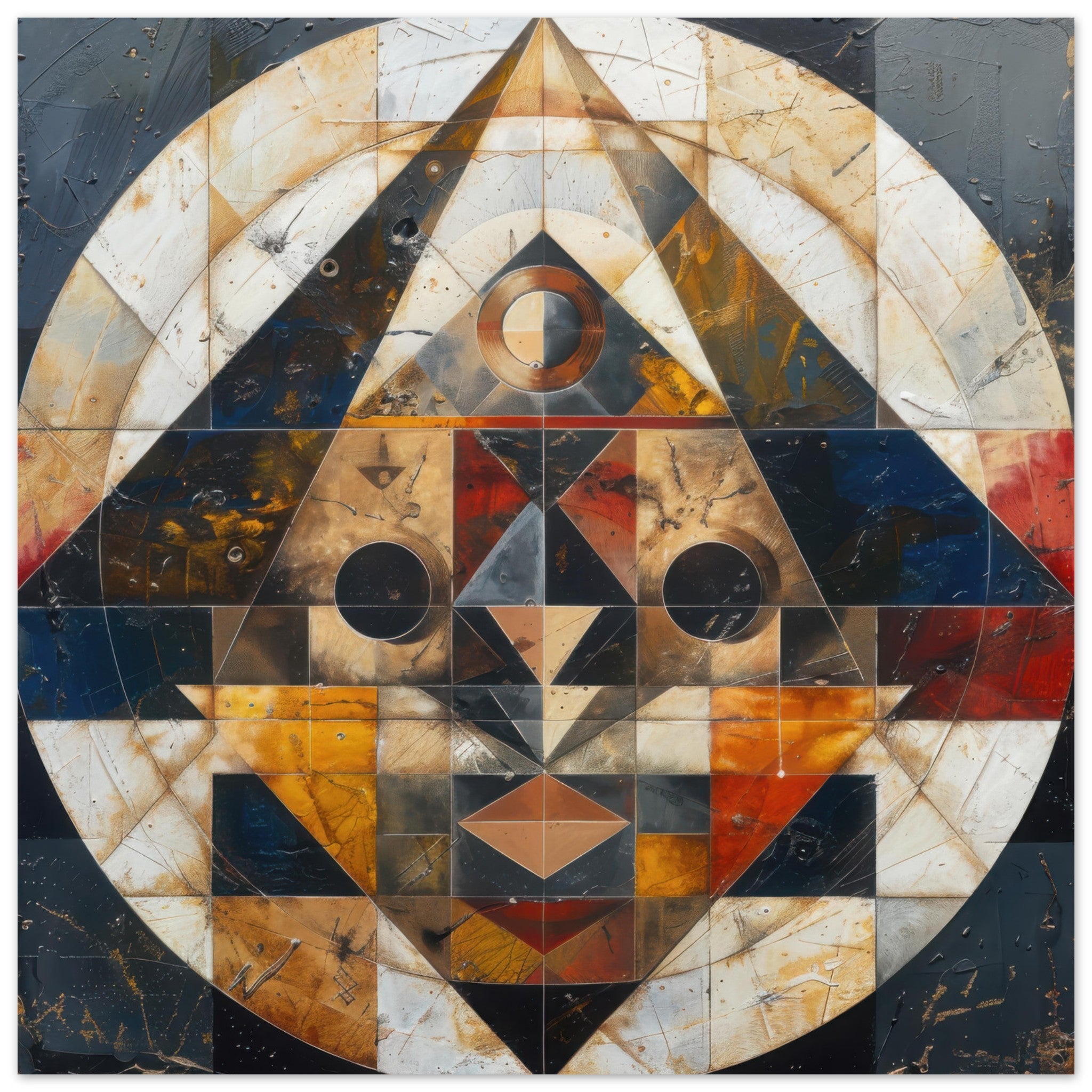 Aluminum Print Square - Free your mind abstract style 5 - Shop Ai Art WebShop - Digital Art online Store