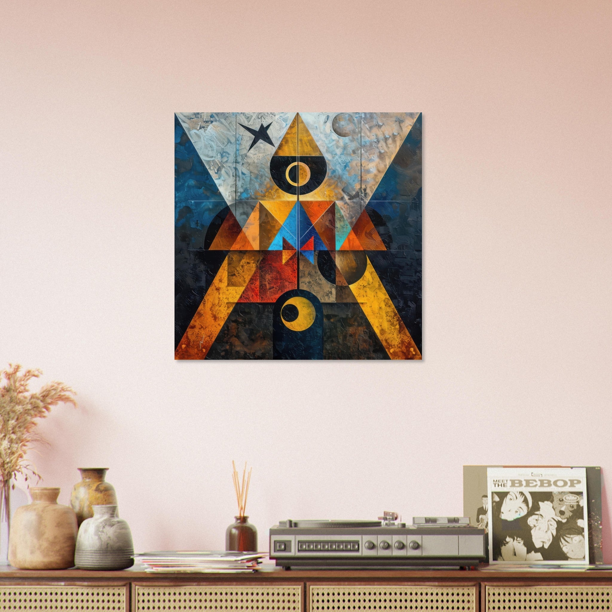 Aluminum Print Square - Free your mind abstract style - Shop Ai Art WebShop - Digital Art online Store