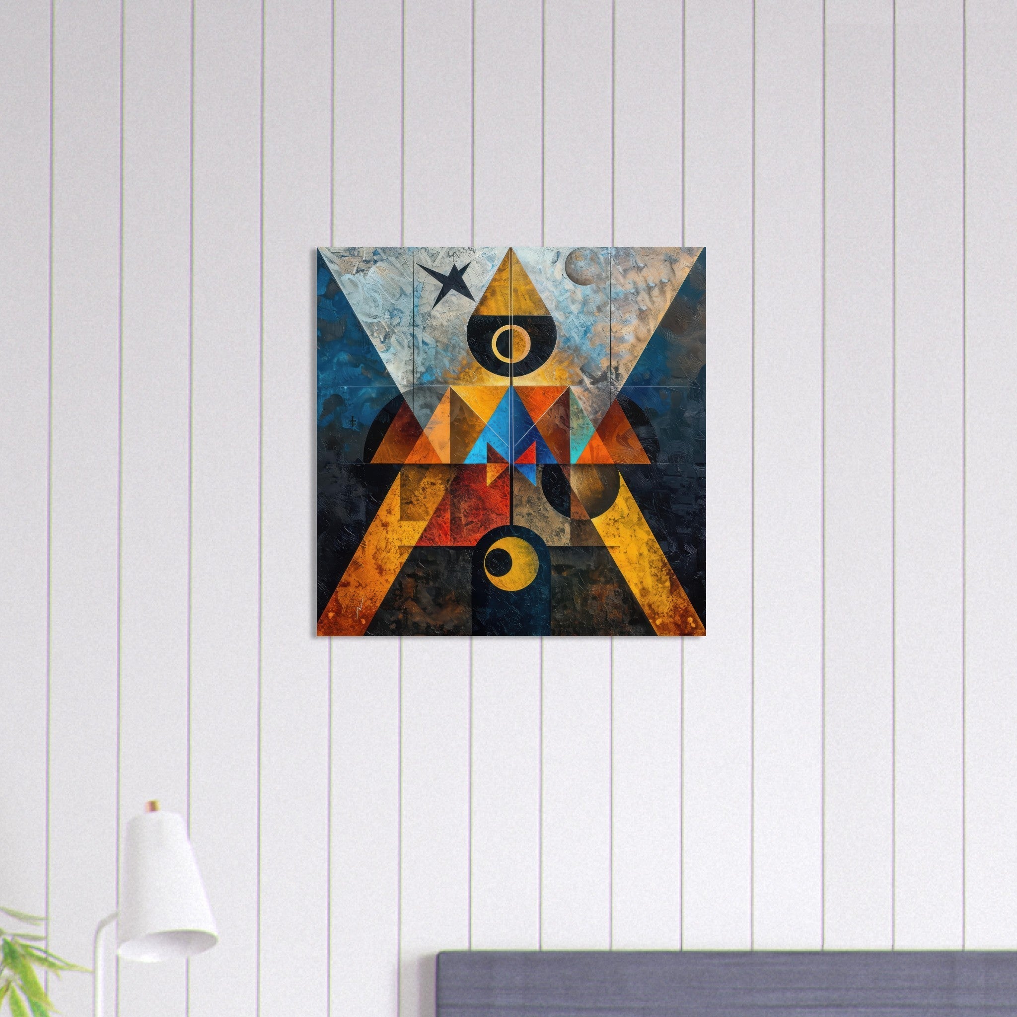 Aluminum Print Square - Free your mind abstract style - Shop Ai Art WebShop - Digital Art online Store