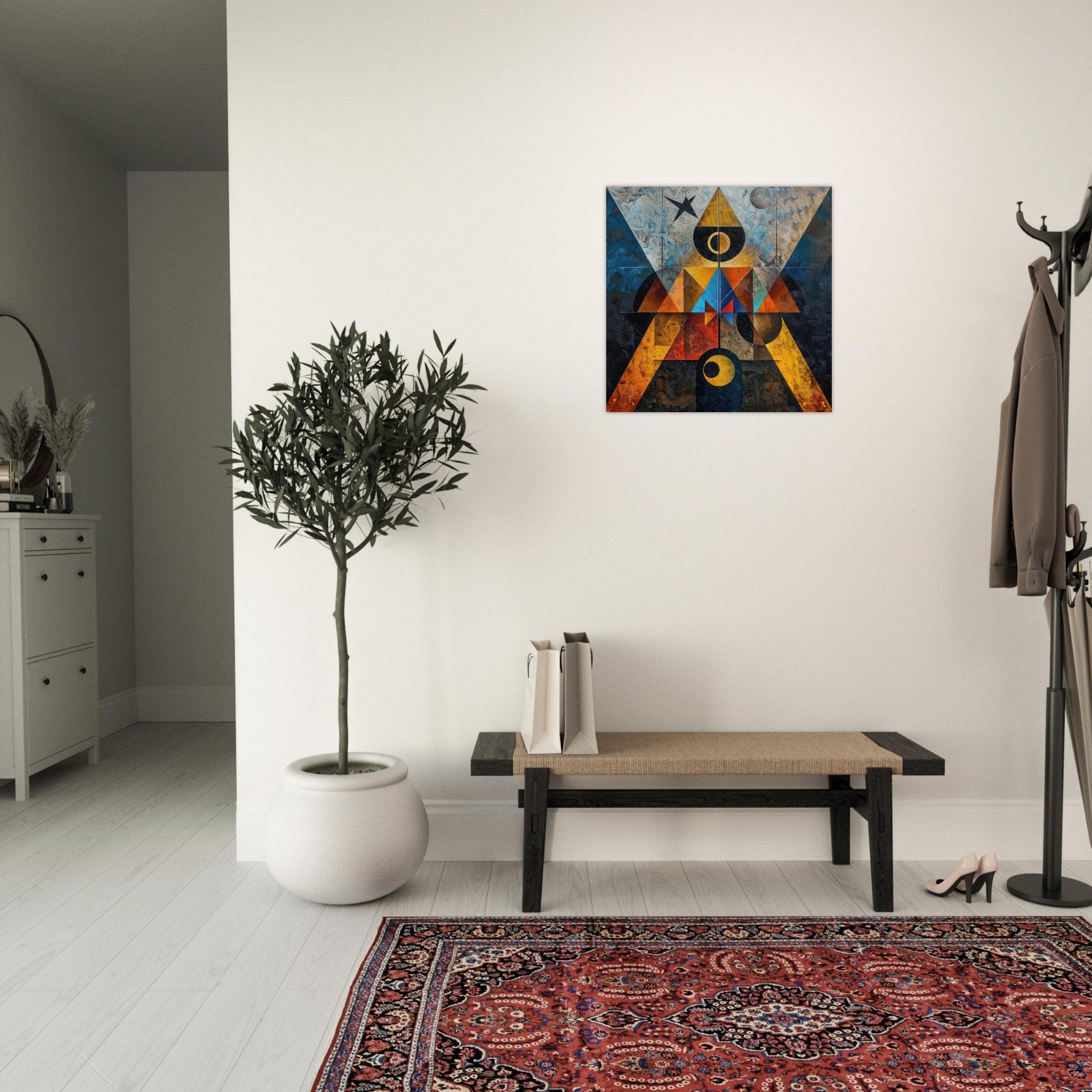 Aluminum Print Square - Free your mind abstract style - Shop Ai Art WebShop - Digital Art online Store