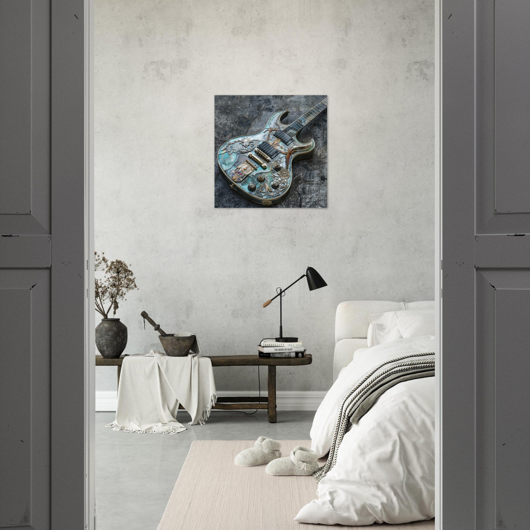 Aluminum Print Square - Guitar Art - Shop Ai Art WebShop - Digital Art online Store