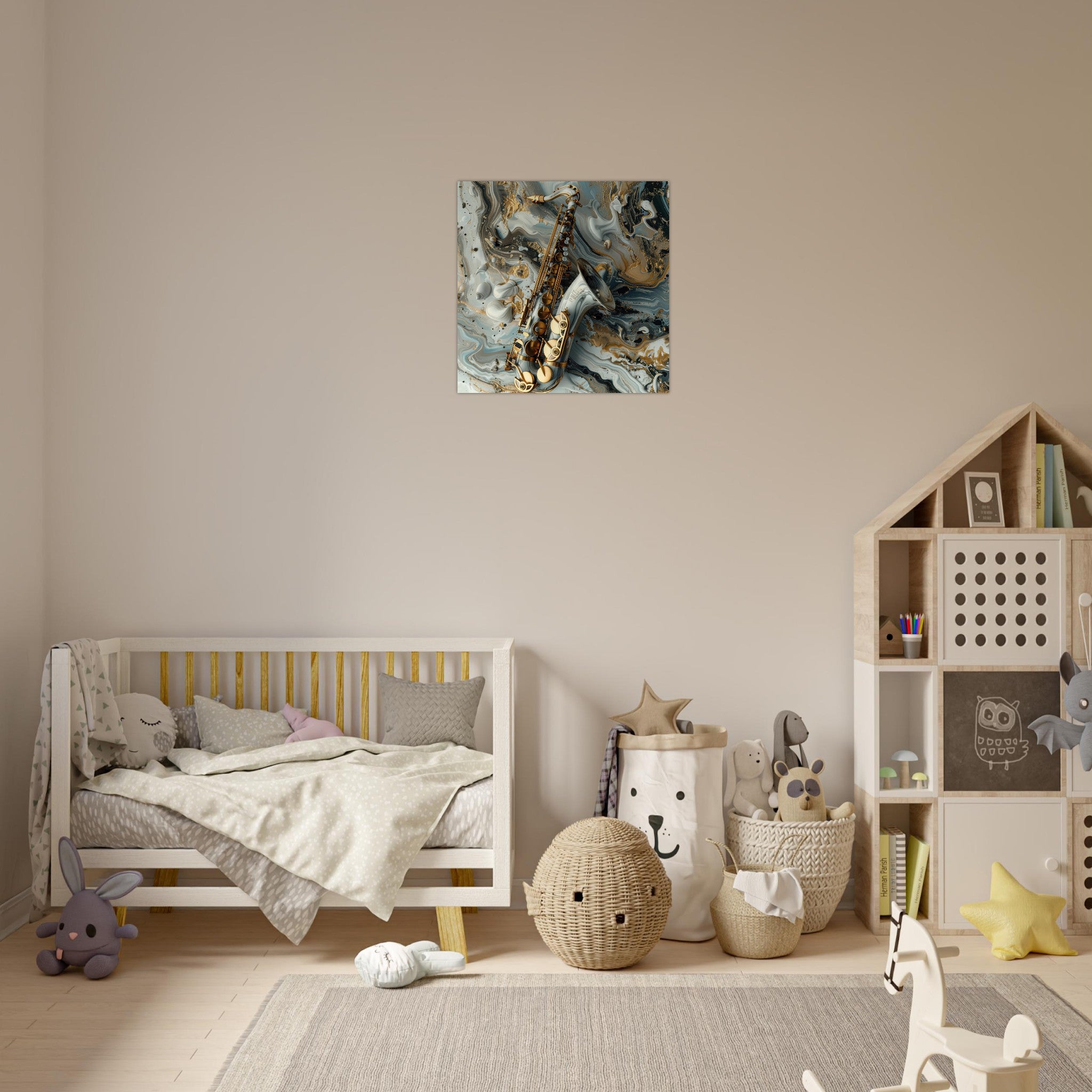 Aluminum Print Square - Music Art 2 - Shop Ai Art WebShop - Digital Art online Store