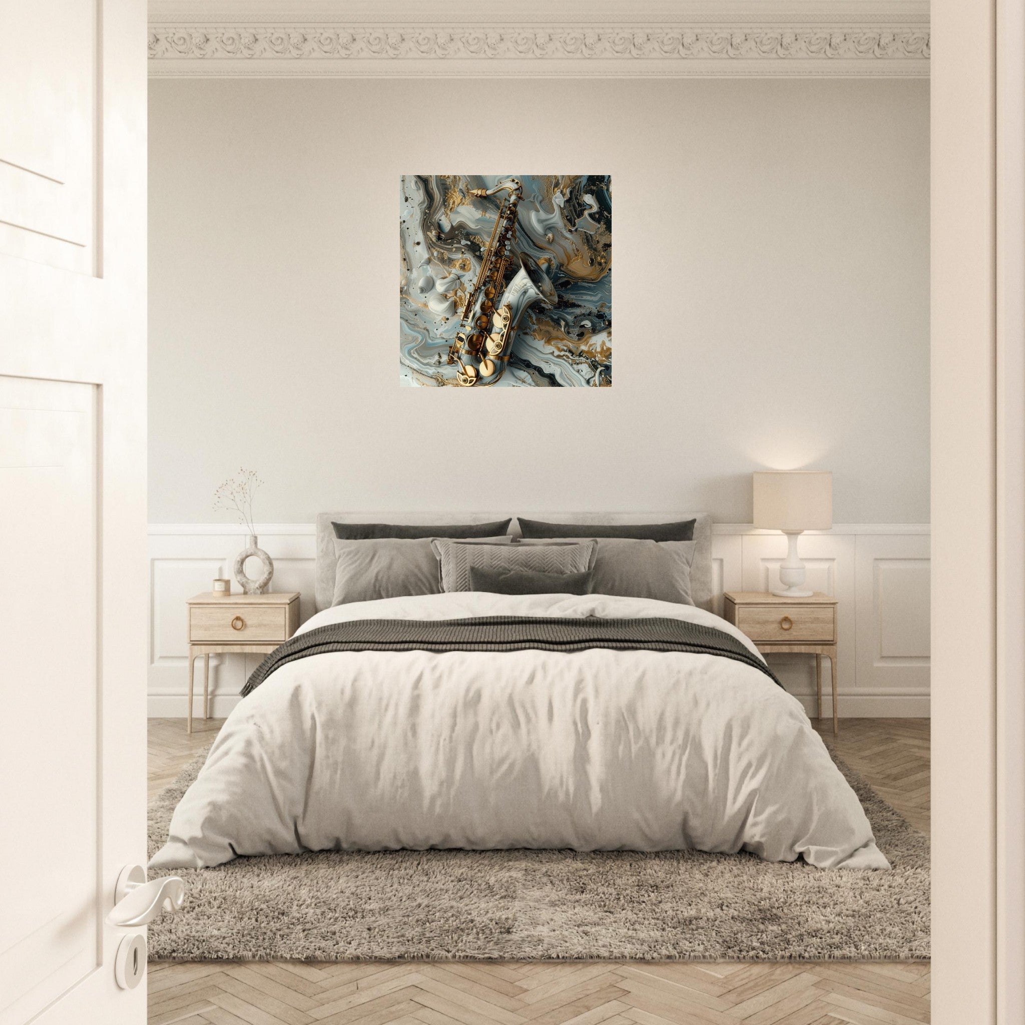 Aluminum Print Square - Music Art 2 - Shop Ai Art WebShop - Digital Art online Store