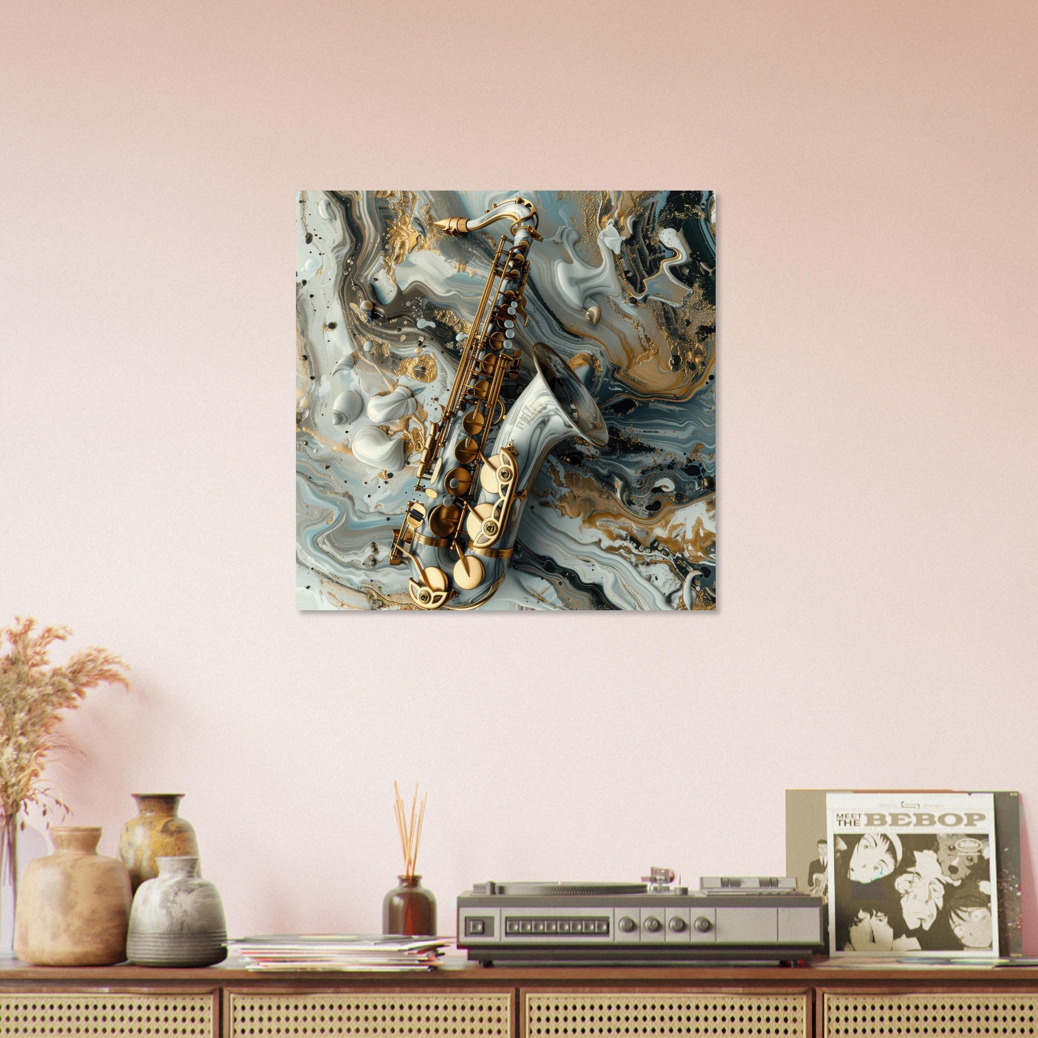 Aluminum Print Square - Music Art 2 - Shop Ai Art WebShop - Digital Art online Store