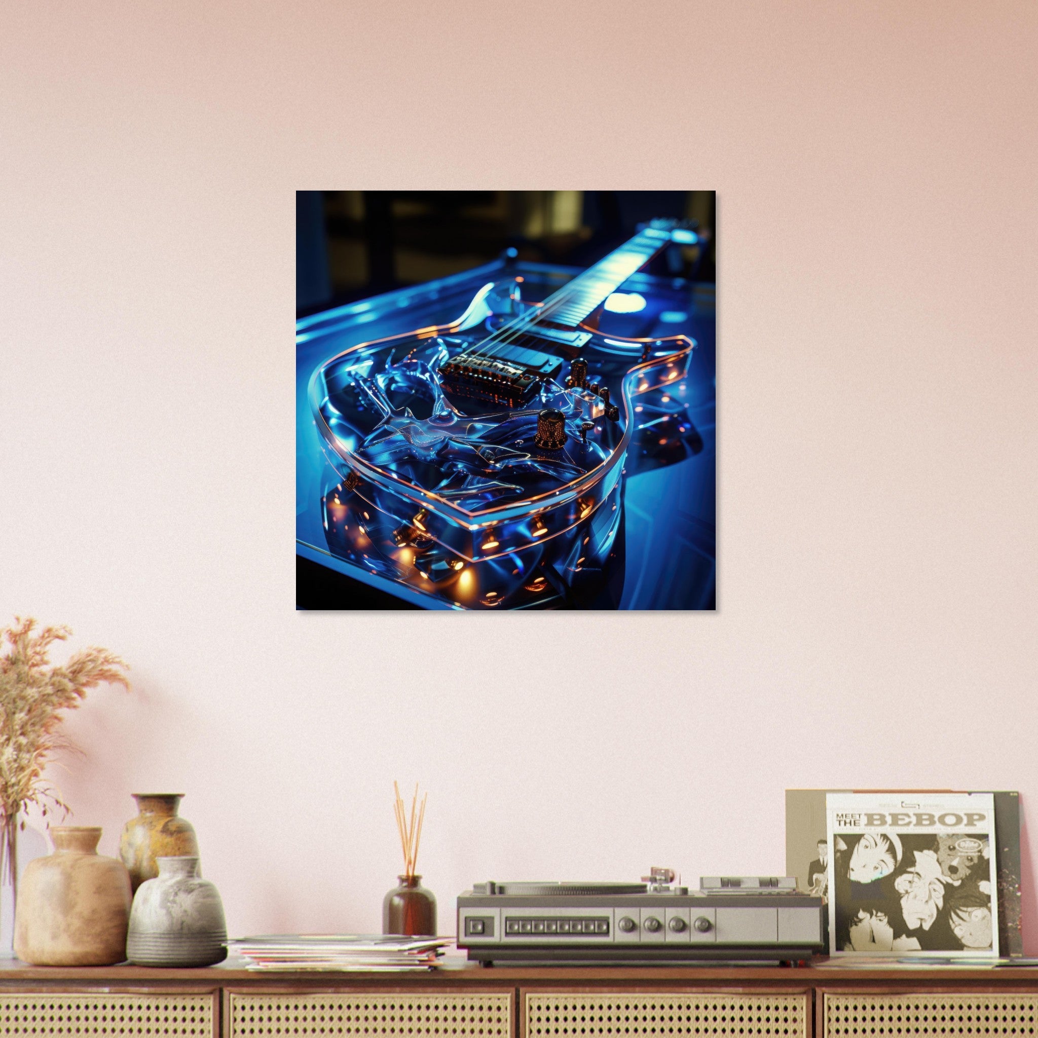 Aluminum Print Square - Music Art 6 - Shop Ai Art WebShop - Digital Art online Store