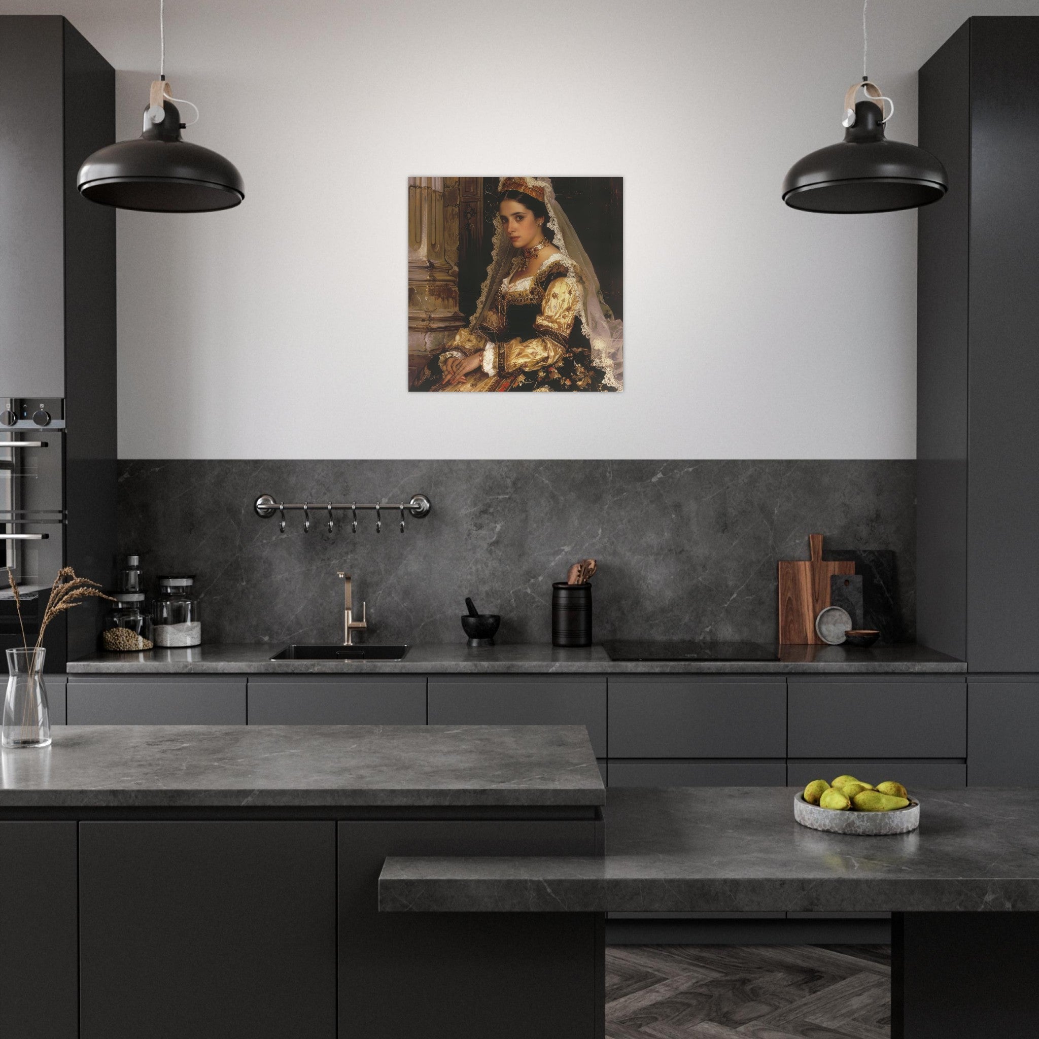 Aluminum Print Square - Romanticism art style culture of Spain 2 - Shop Ai Art WebShop - Digital Art online Store