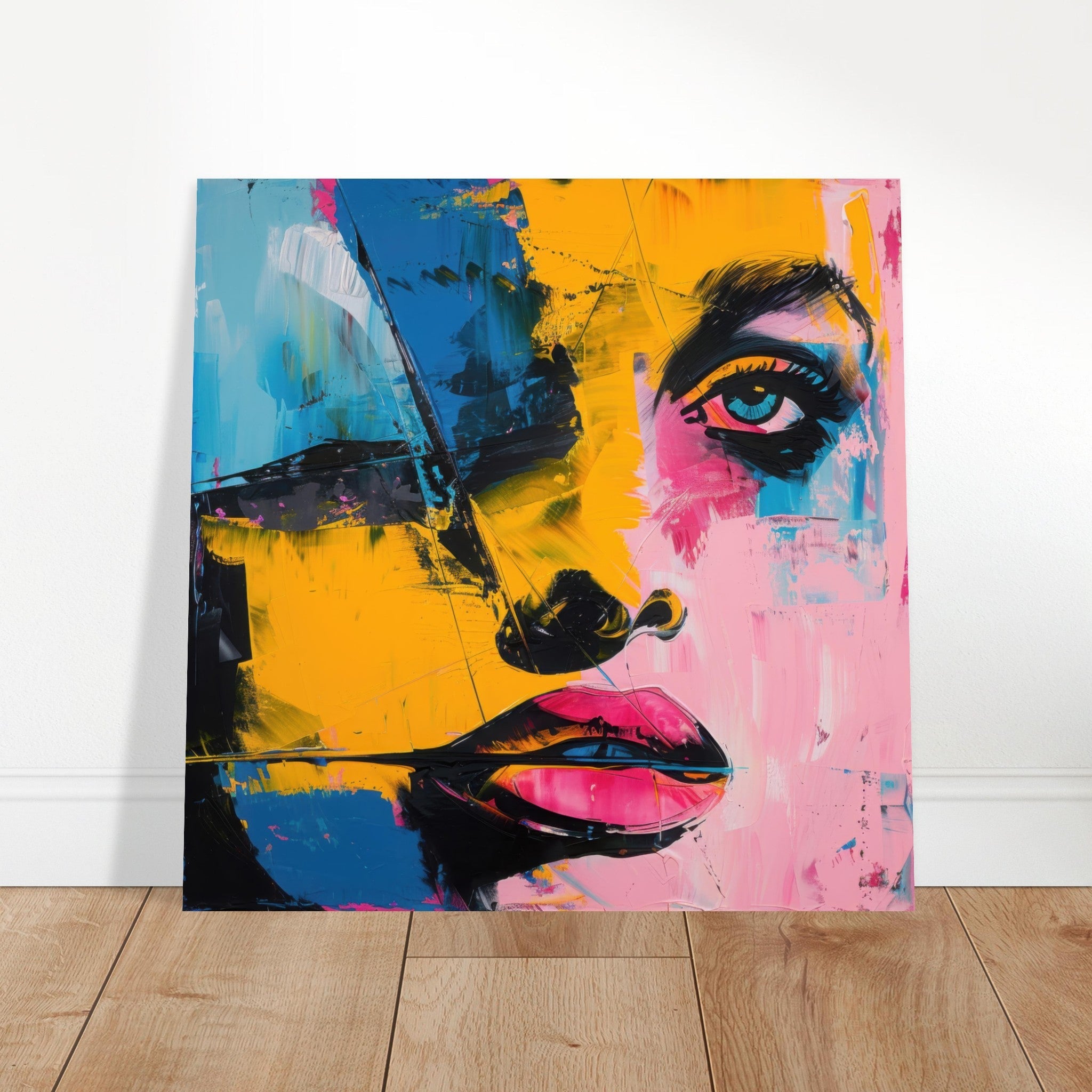 Aluminum Print Square - Swedish popart in abstract style 3 - Shop Ai Art WebShop - Digital Art online Store
