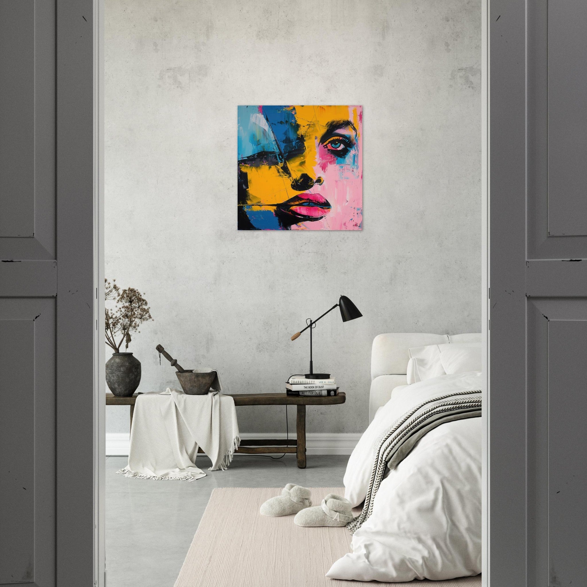 Aluminum Print Square - Swedish popart in abstract style 3 - Shop Ai Art WebShop - Digital Art online Store