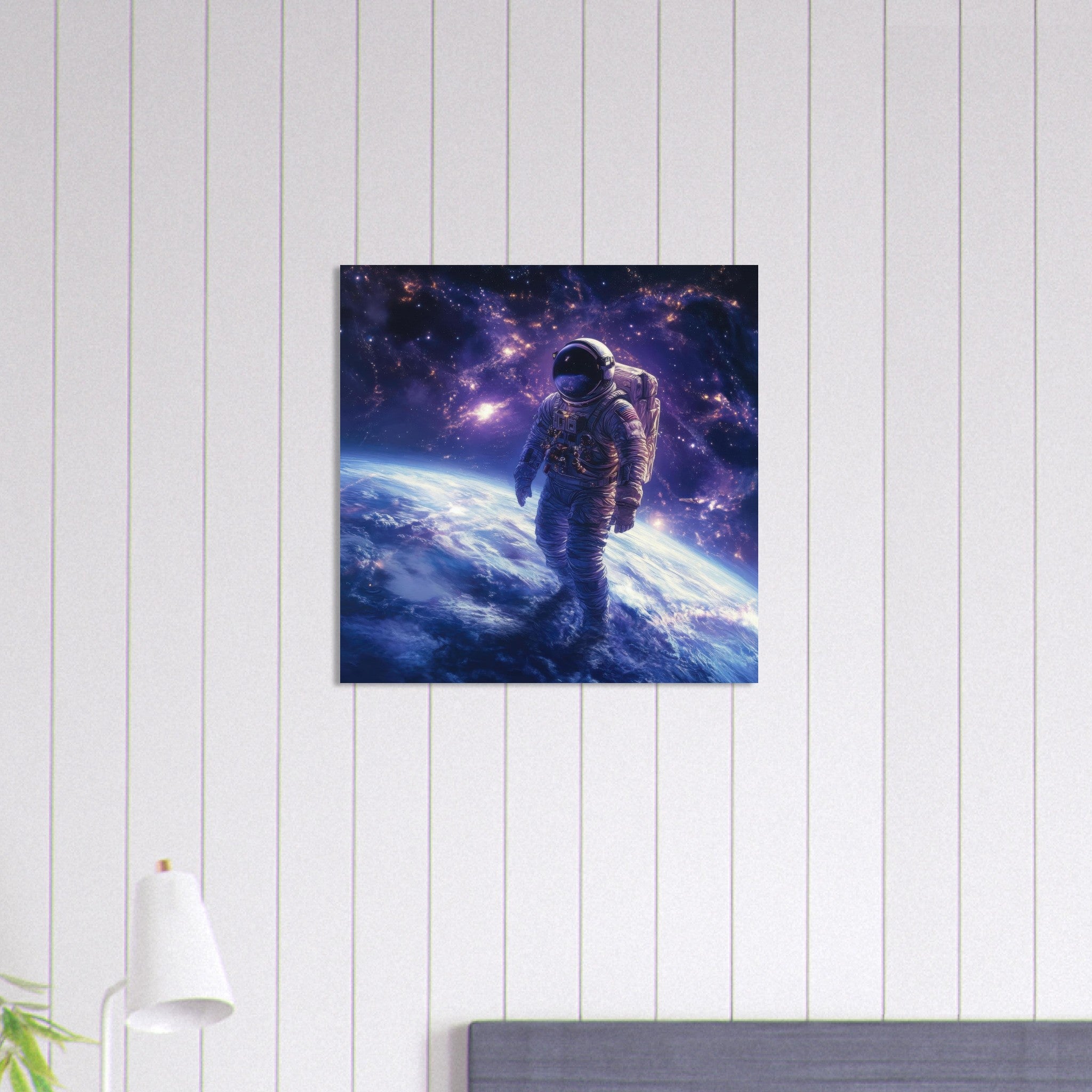Aluminum Print Square - The role of space exploration in uniting humanit 1 - Shop Ai Art WebShop - Digital Art online Store