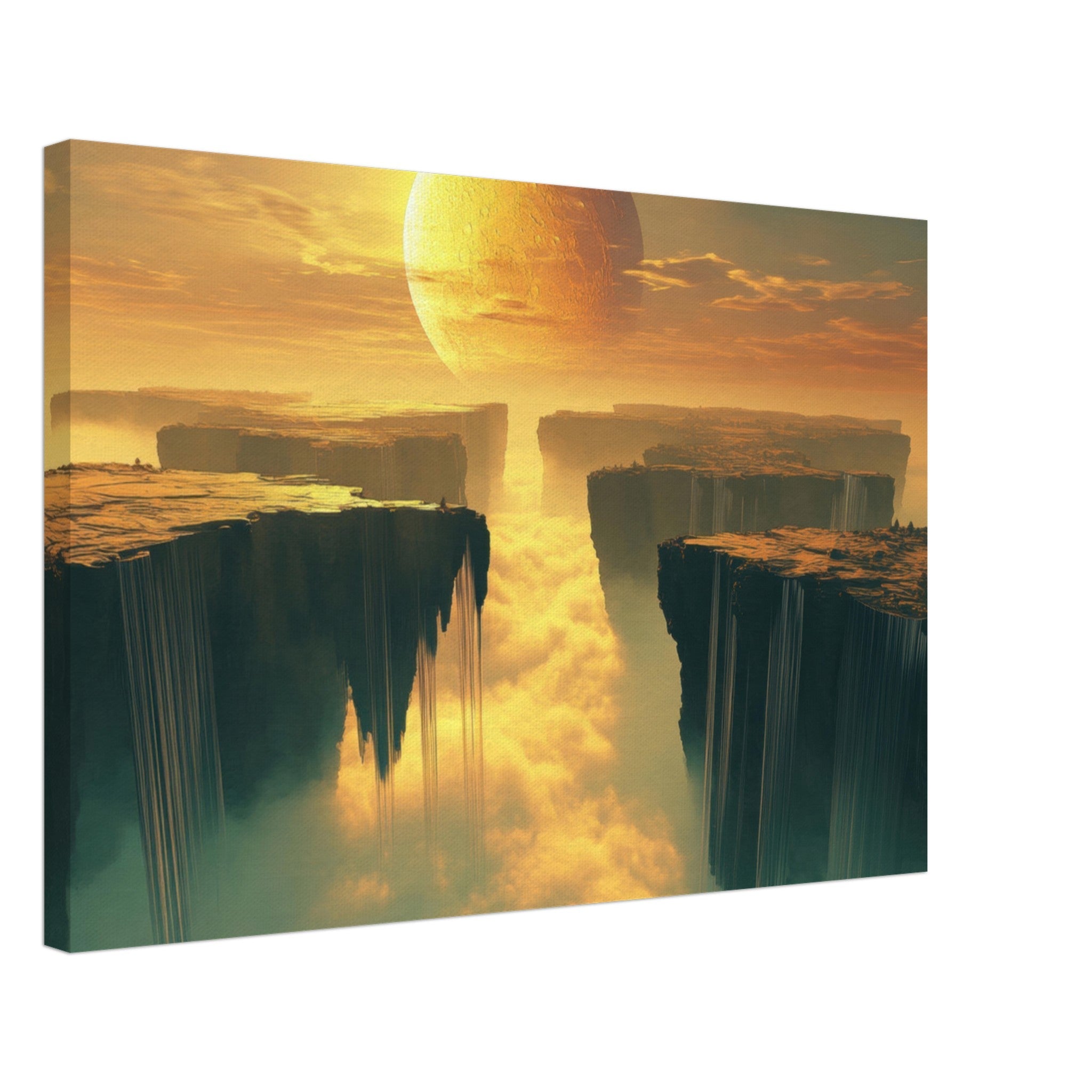 Canvas Landscape - A vast dreamscape with levitating islands a mass 3 - Ai Art Force