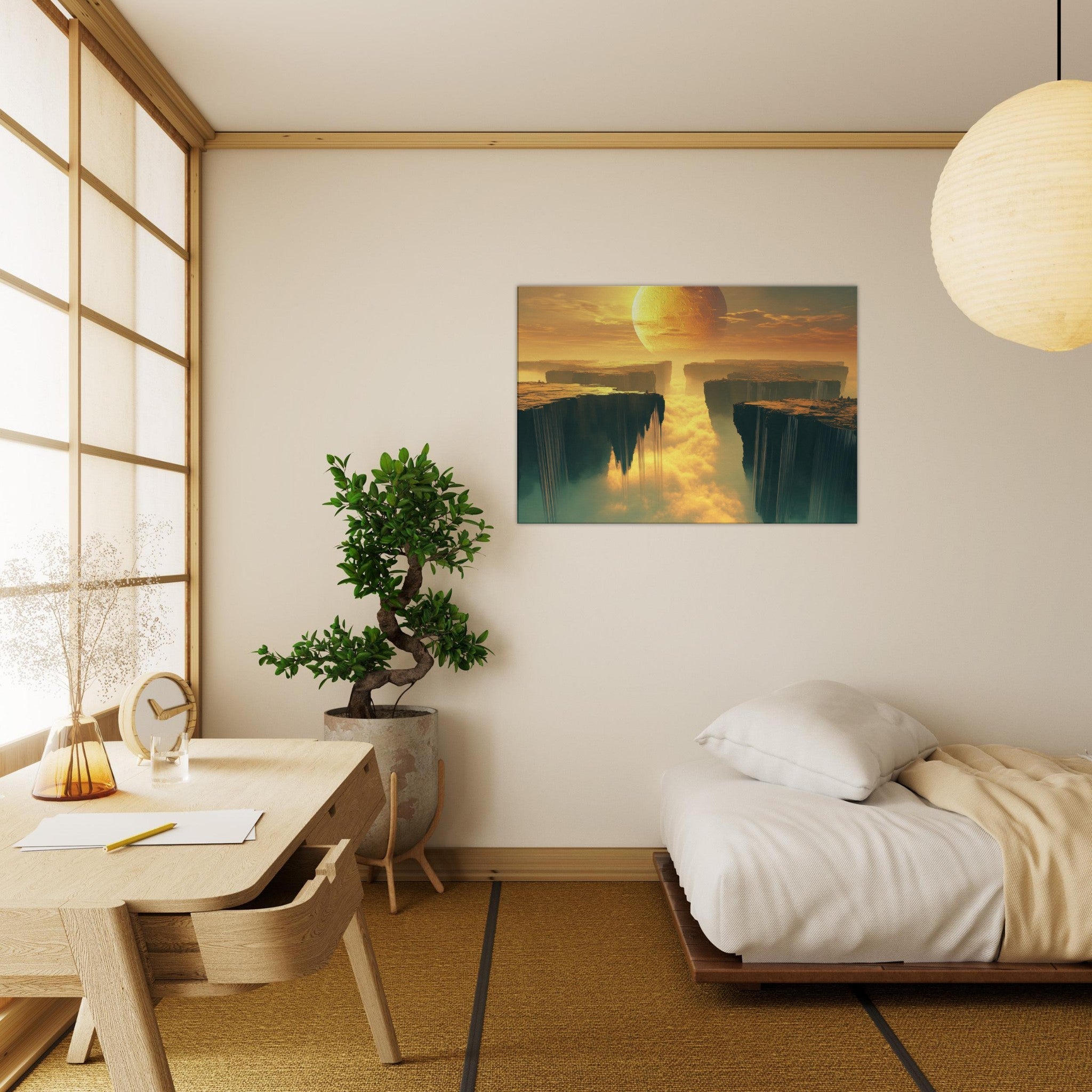 Canvas Landscape - A vast dreamscape with levitating islands a mass 3 - Ai Art Force