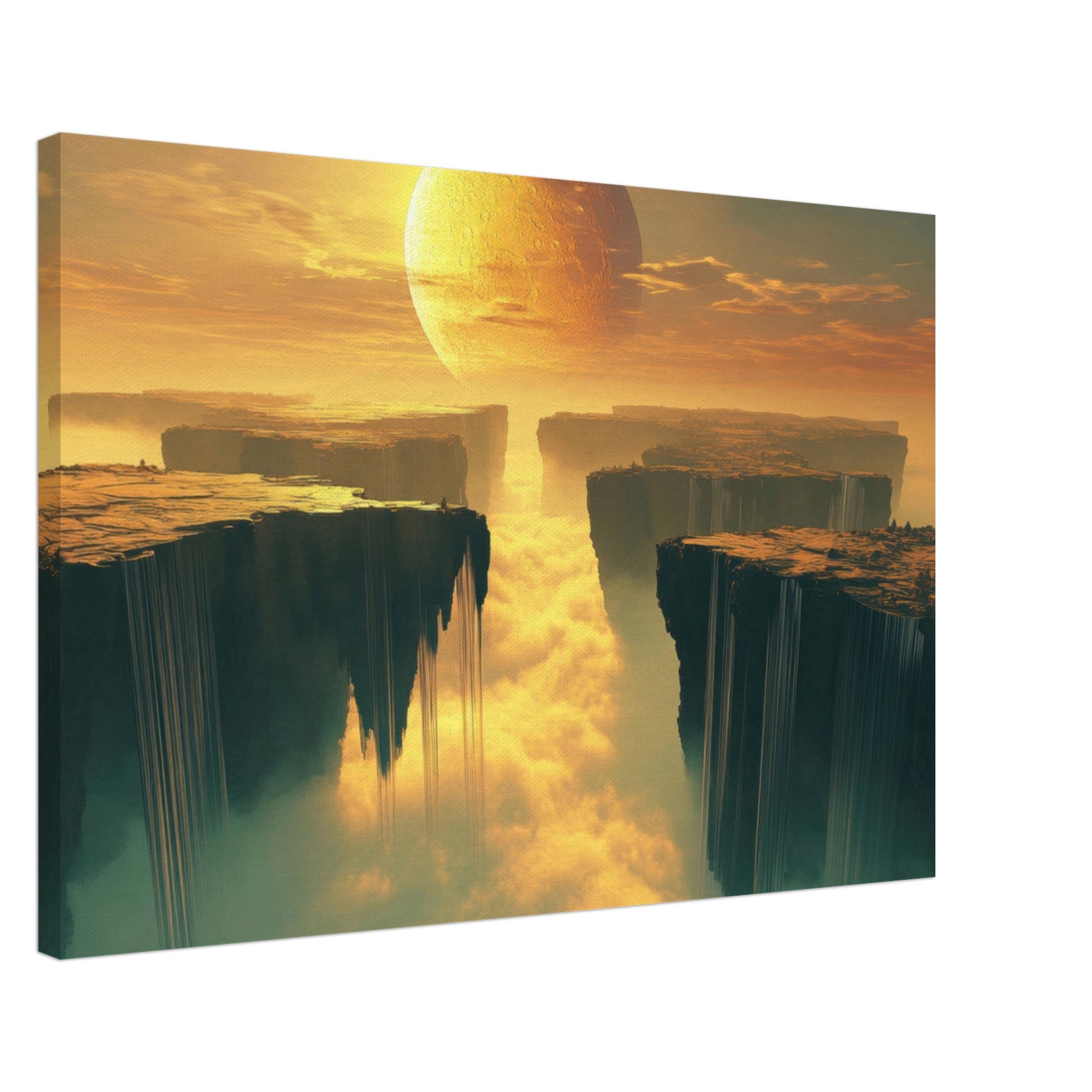 Canvas Landscape - A vast dreamscape with levitating islands a mass 3 - Ai Art Force