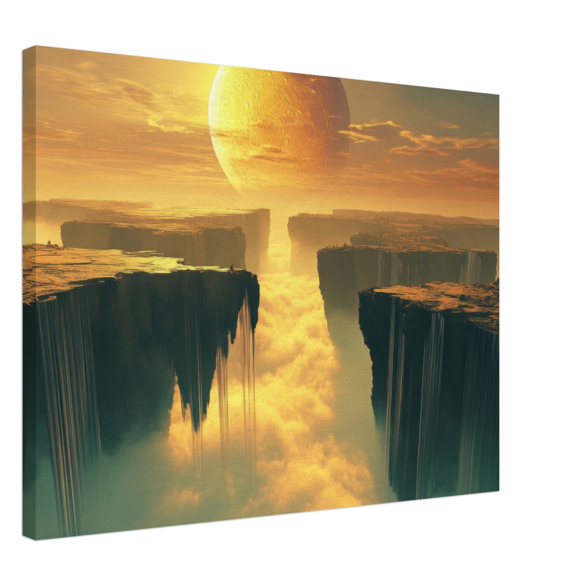 Canvas Landscape - A vast dreamscape with levitating islands a mass 3 - Ai Art Force