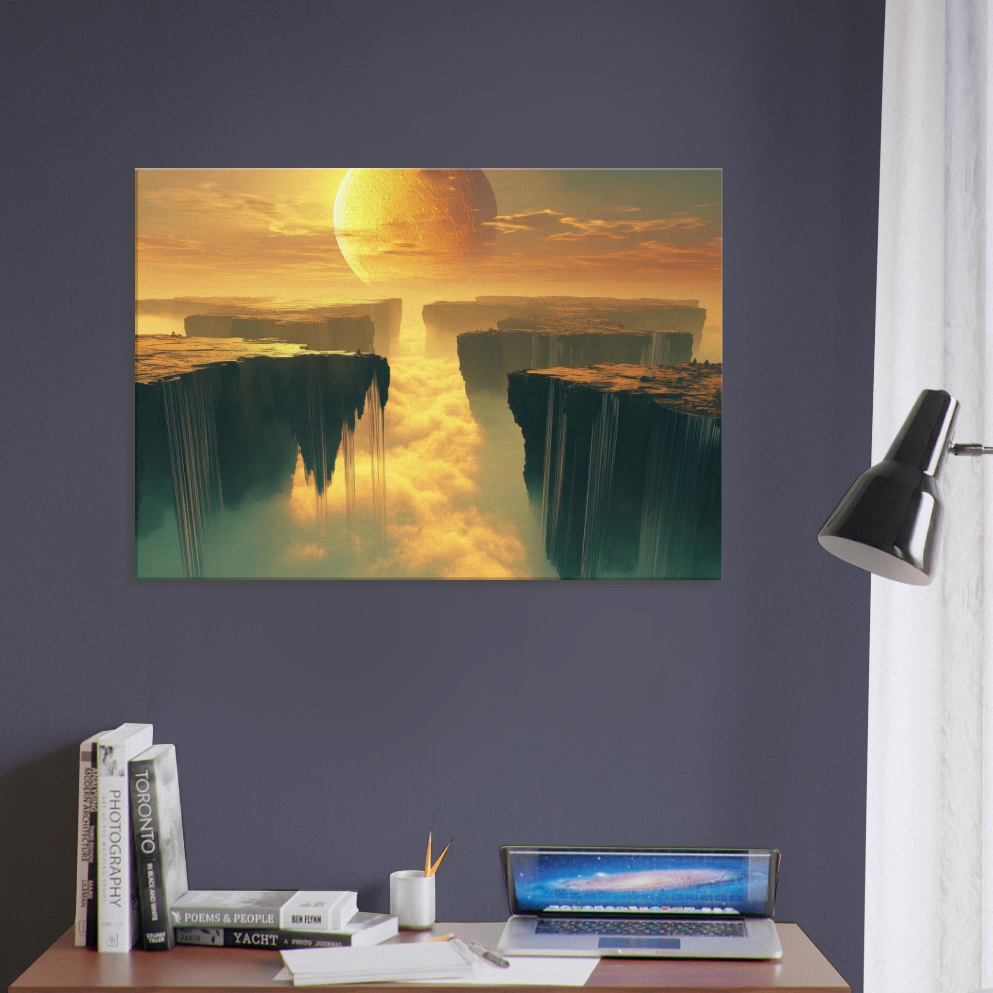 Canvas Landscape - A vast dreamscape with levitating islands a mass 3 - Ai Art Force