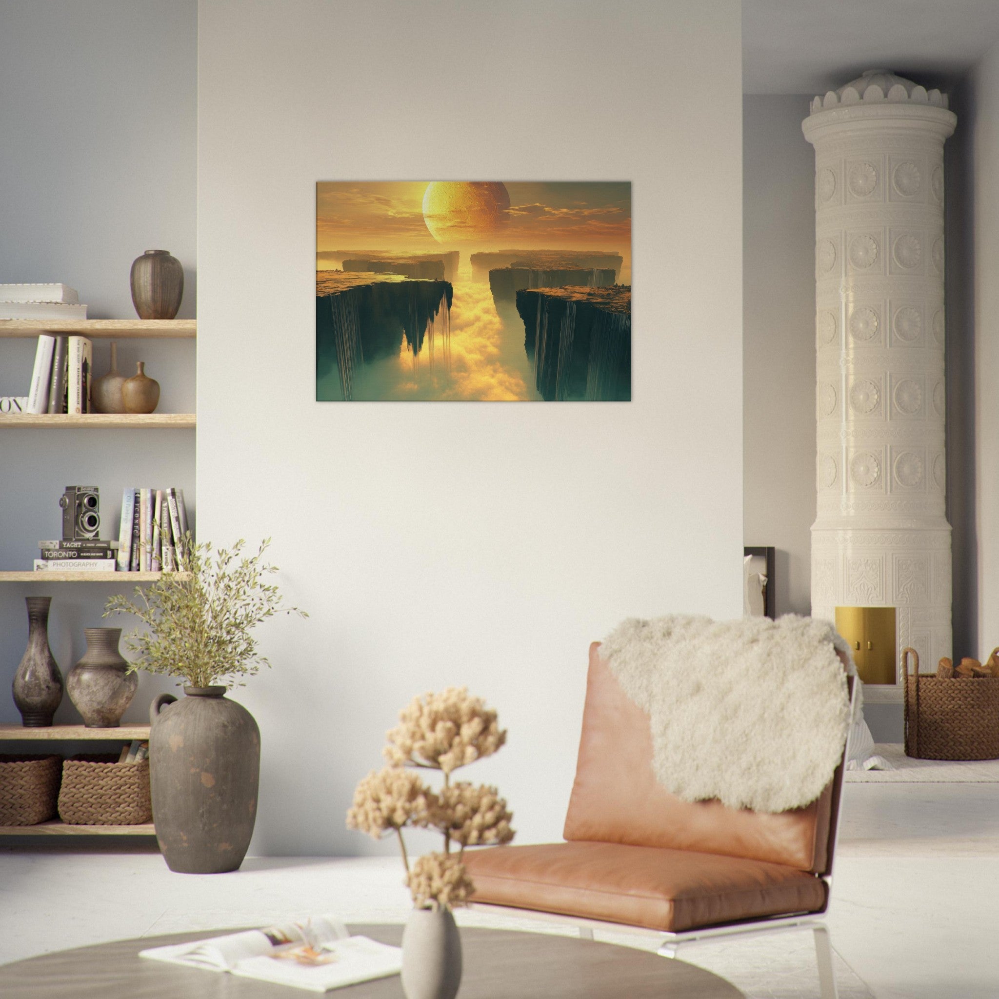 Canvas Landscape - A vast dreamscape with levitating islands a mass 3 - Ai Art Force