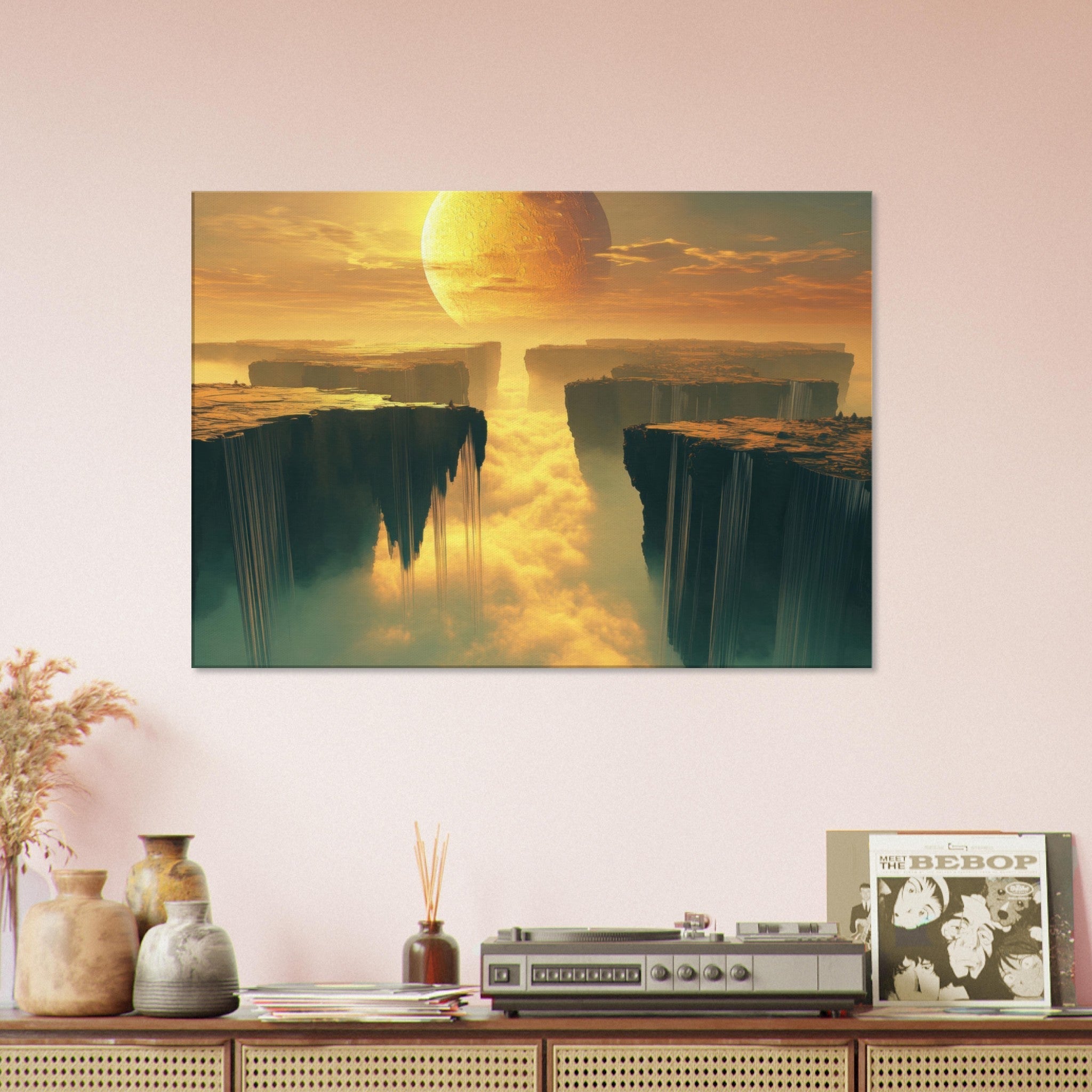 Canvas Landscape - A vast dreamscape with levitating islands a mass 3 - Ai Art Force