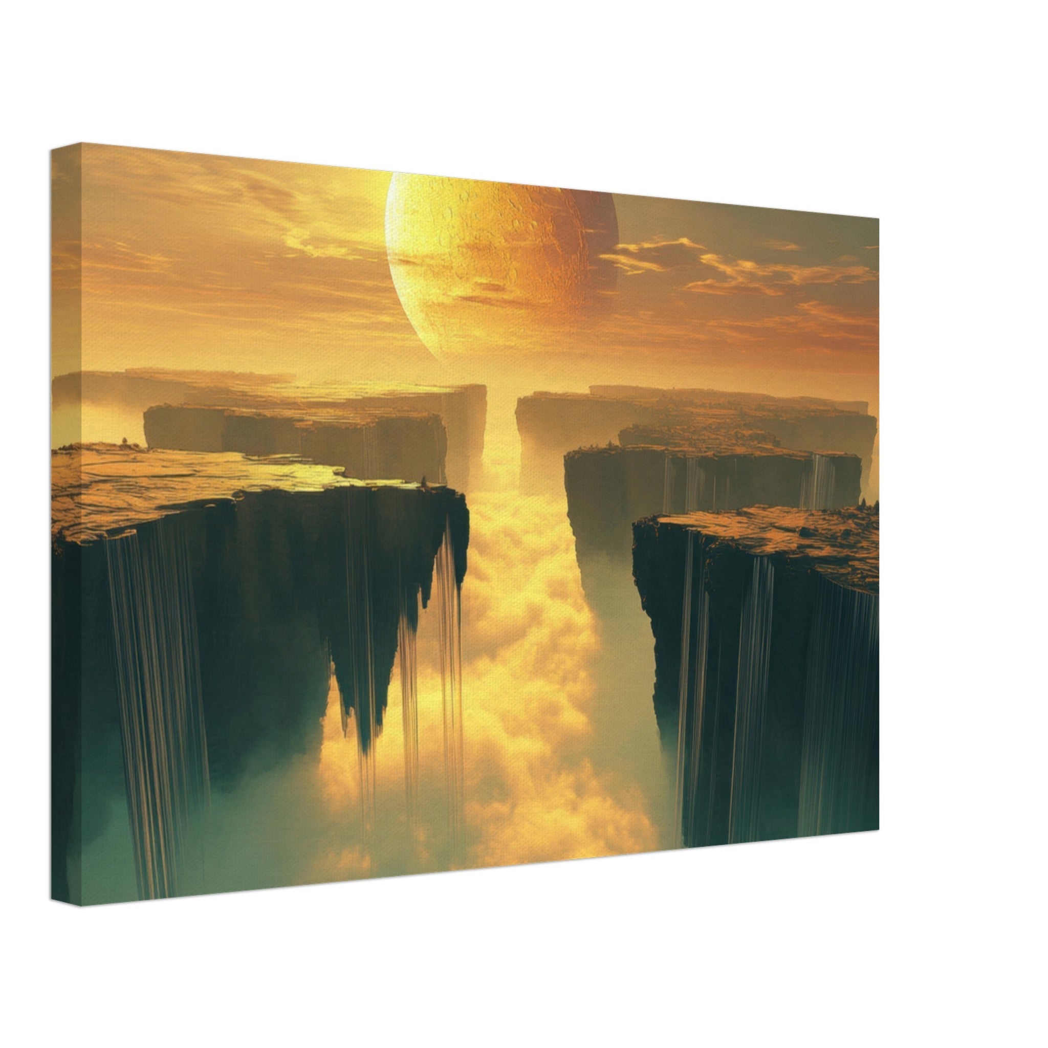 Canvas Landscape - A vast dreamscape with levitating islands a mass 3 - Ai Art Force