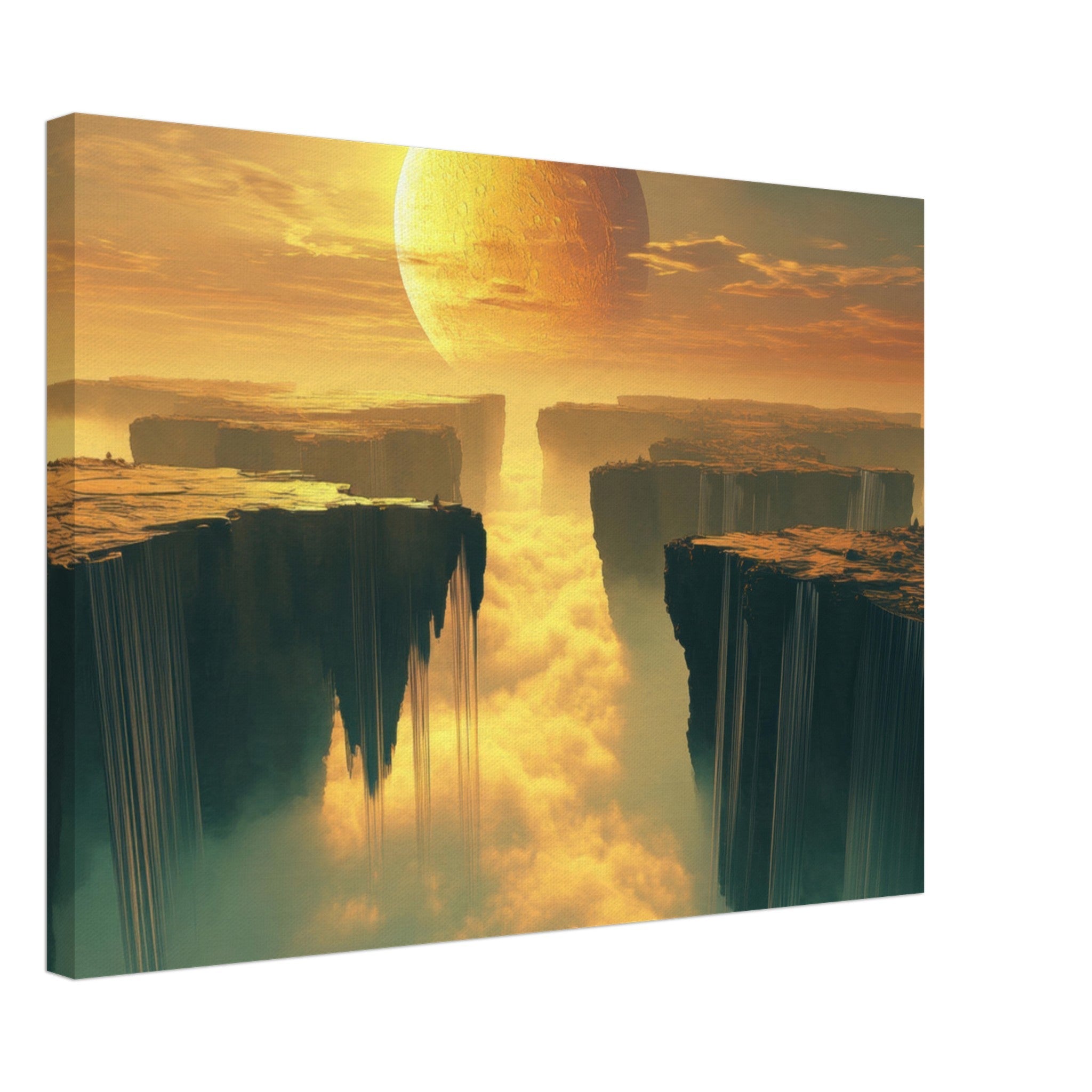 Canvas Landscape - A vast dreamscape with levitating islands a mass 3 - Ai Art Force