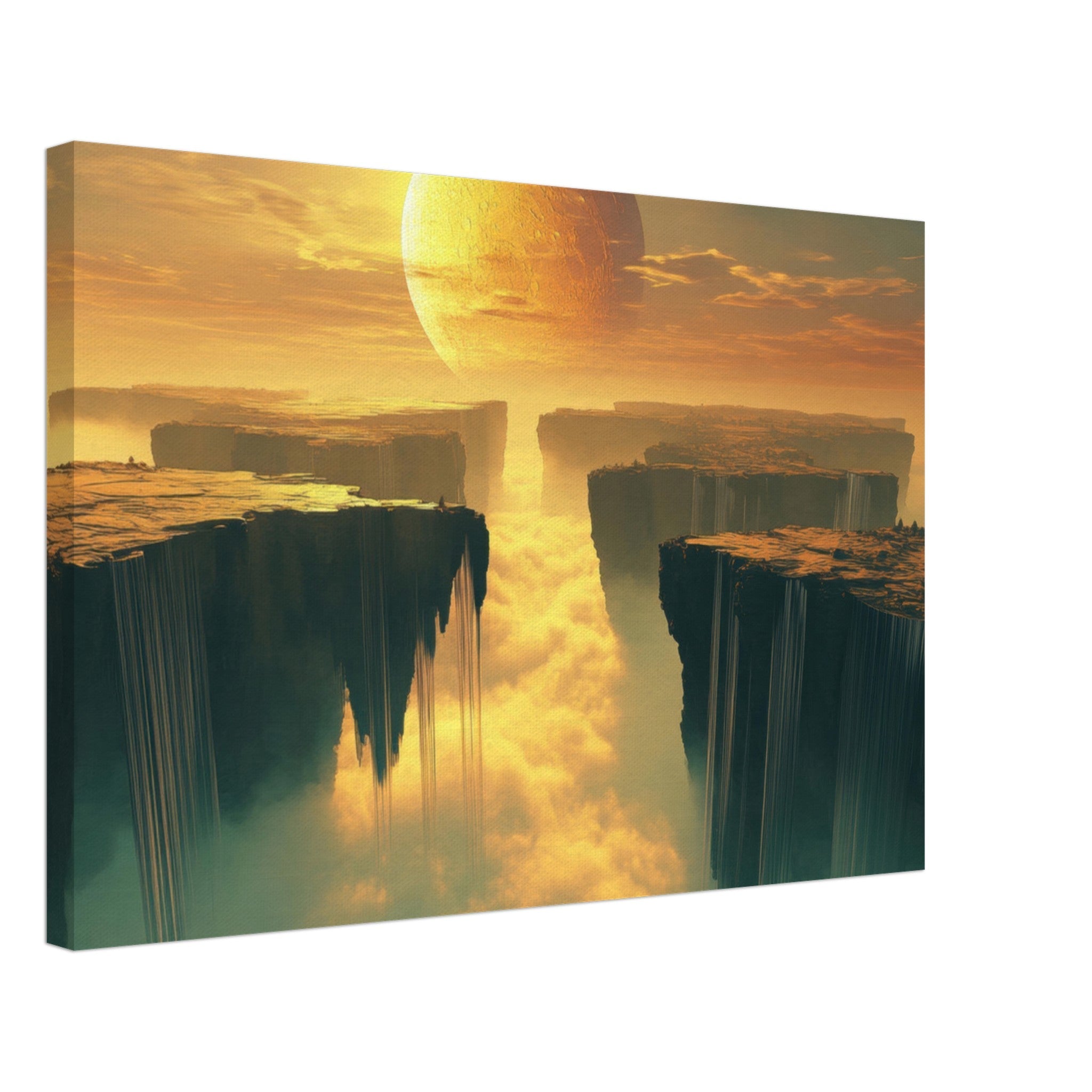 Canvas Landscape - A vast dreamscape with levitating islands a mass 3 - Ai Art Force