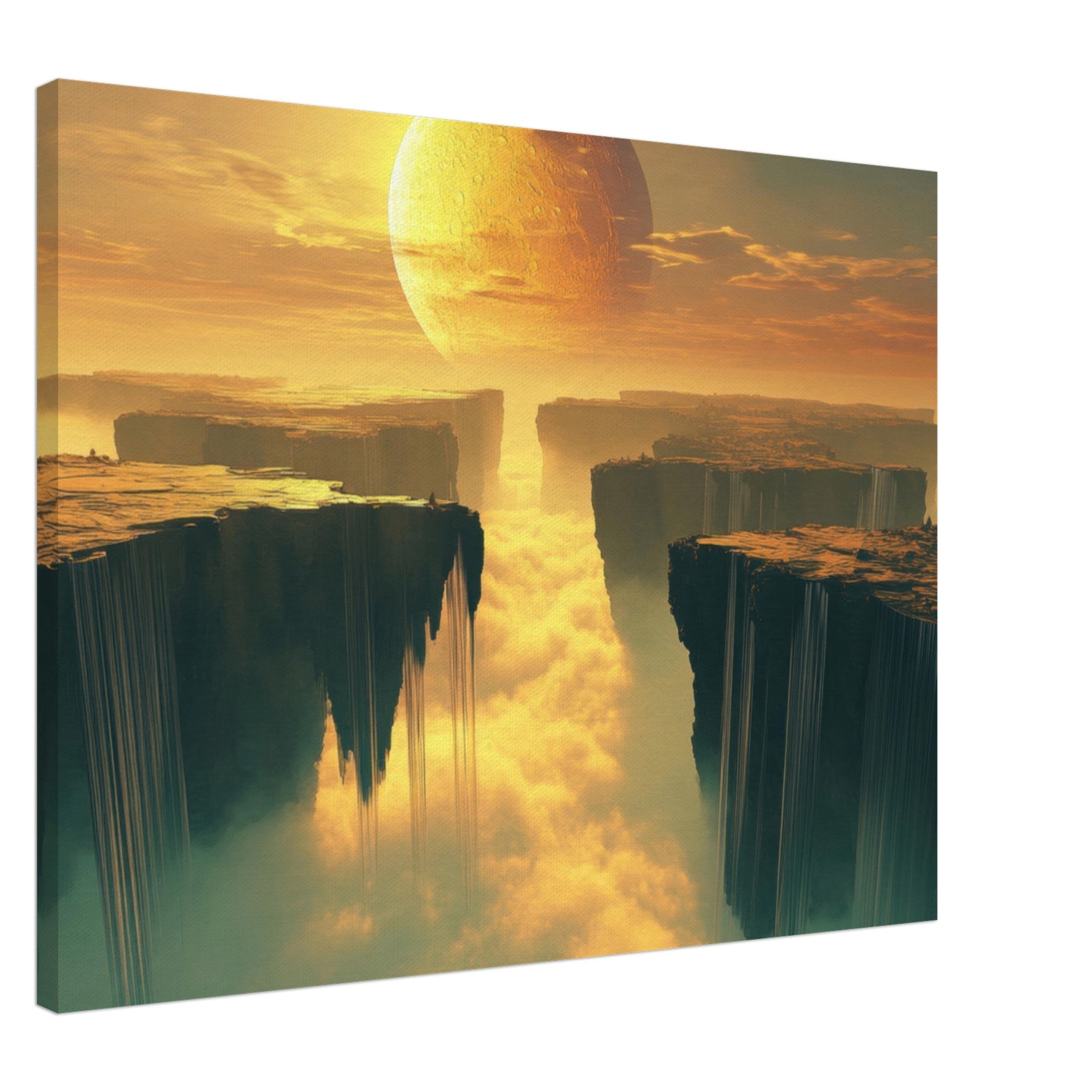 Canvas Landscape - A vast dreamscape with levitating islands a mass 3 - Ai Art Force