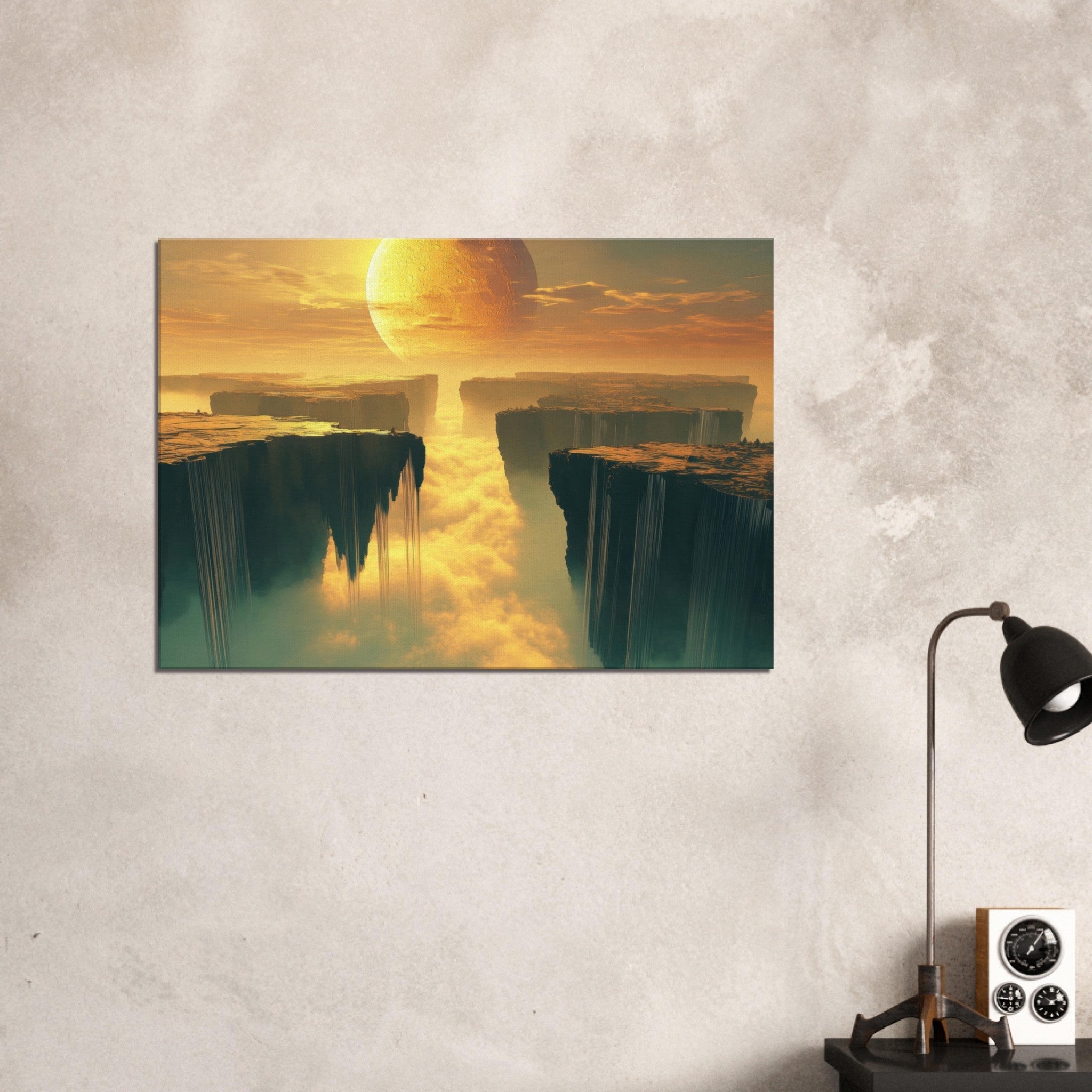Canvas Landscape - A vast dreamscape with levitating islands a mass 3 - Ai Art Force