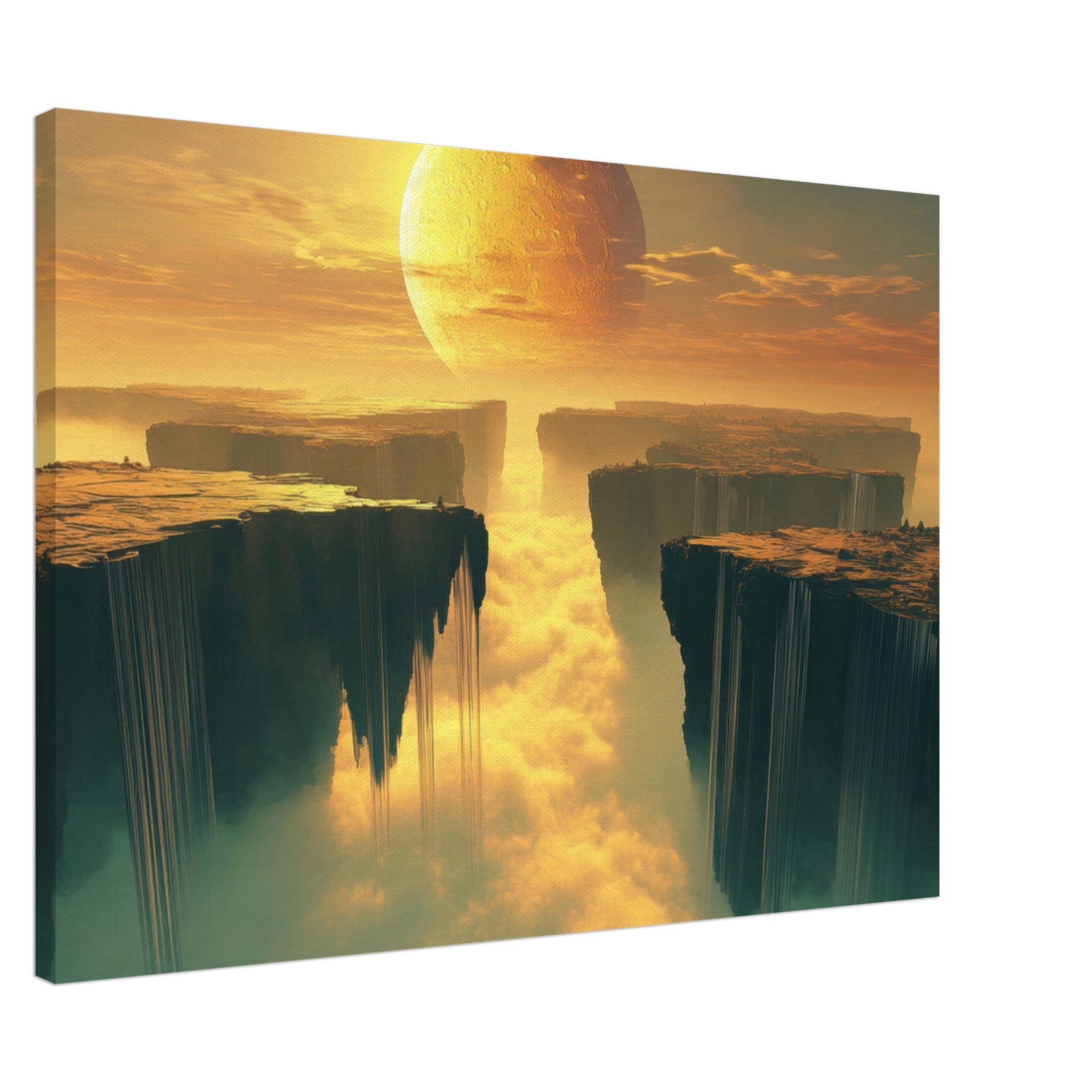 Canvas Landscape - A vast dreamscape with levitating islands a mass 3 - Ai Art Force