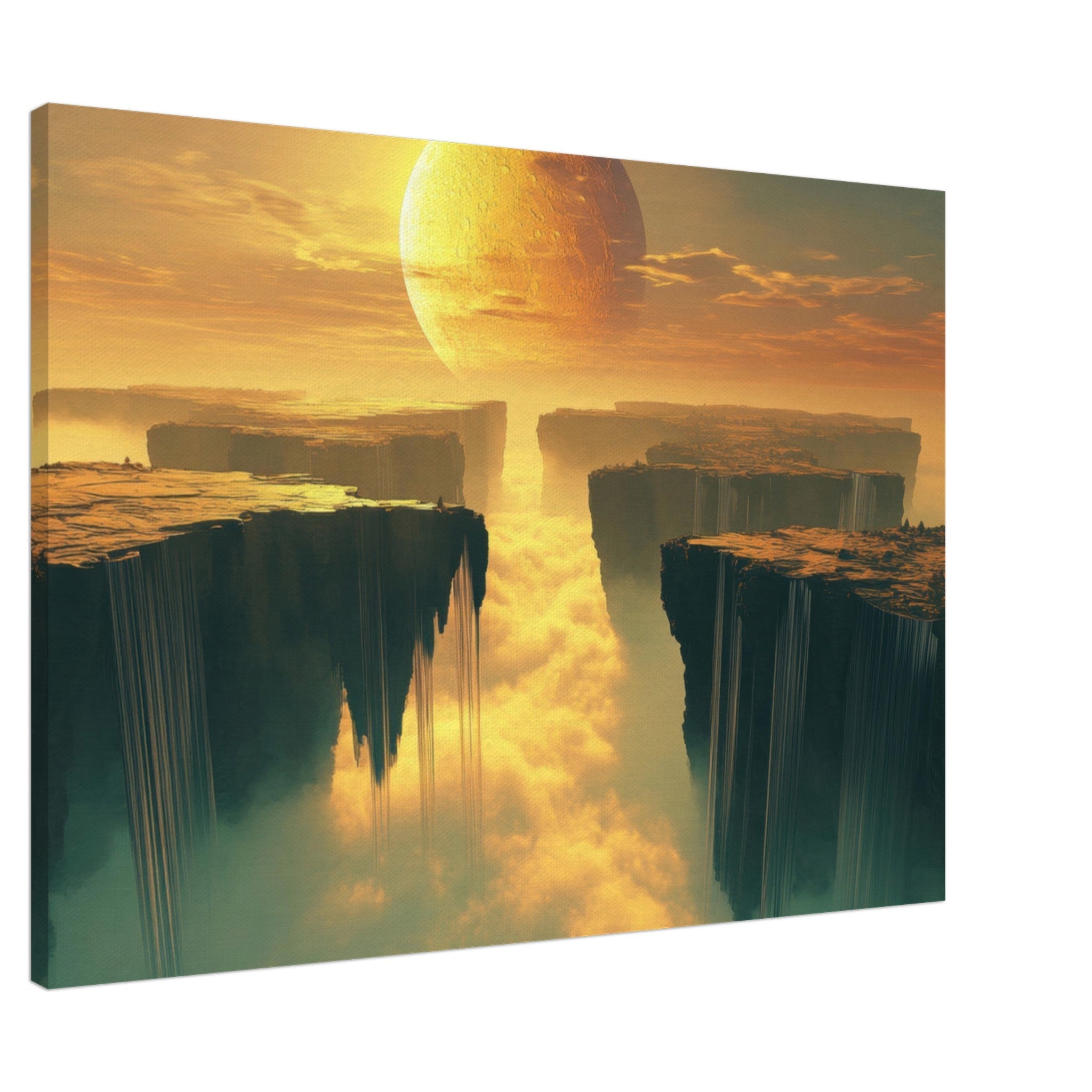 Canvas Landscape - A vast dreamscape with levitating islands a mass 3 - Ai Art Force