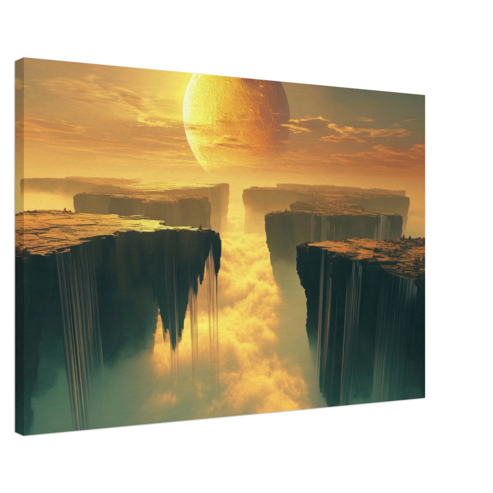 Canvas Landscape - A vast dreamscape with levitating islands a mass 3 - Ai Art Force
