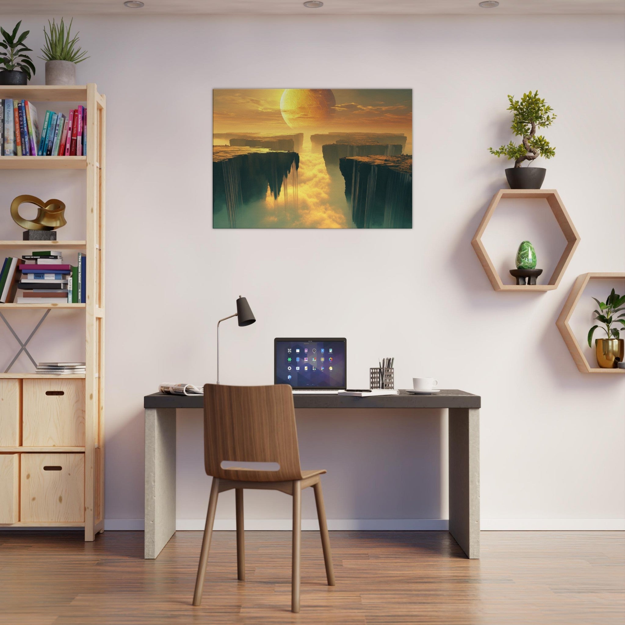 Canvas Landscape - A vast dreamscape with levitating islands a mass 3 - Ai Art Force
