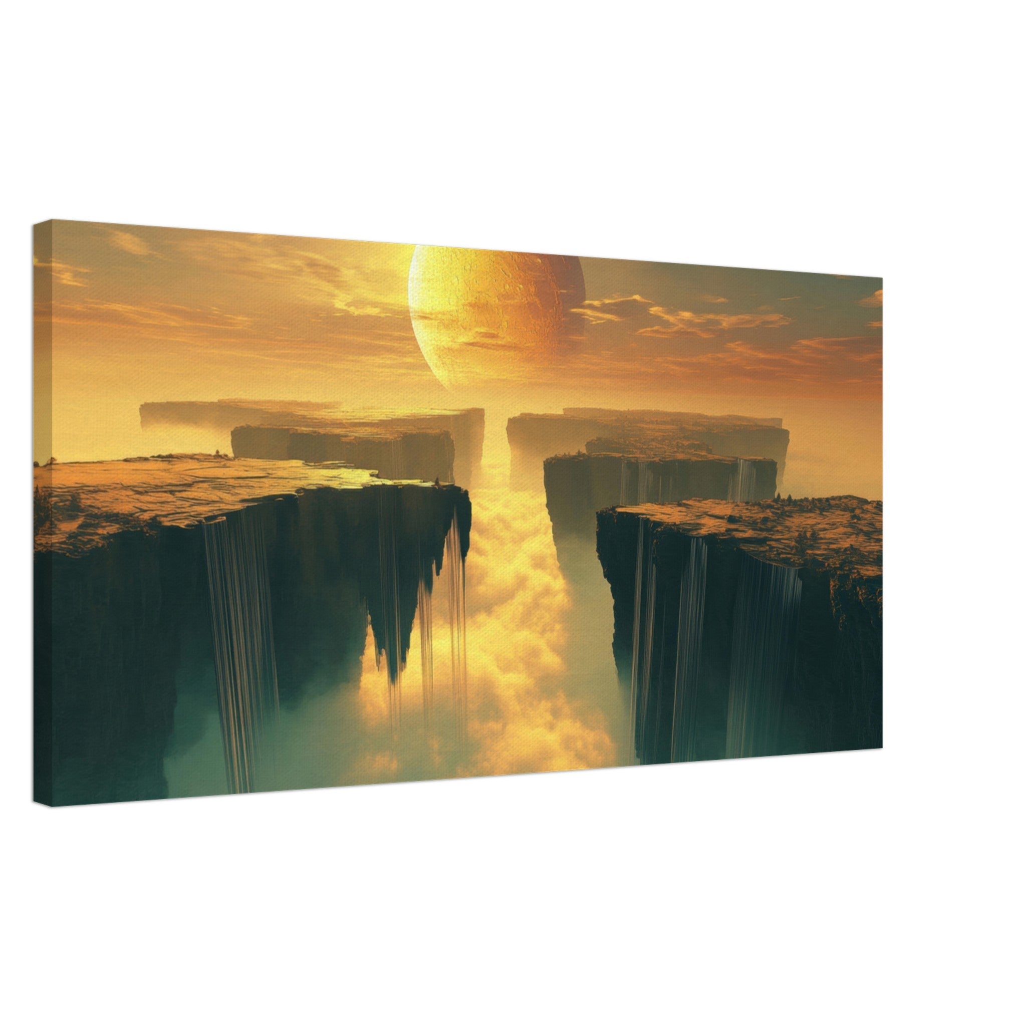 Canvas Landscape - A vast dreamscape with levitating islands a mass 3 - Ai Art Force