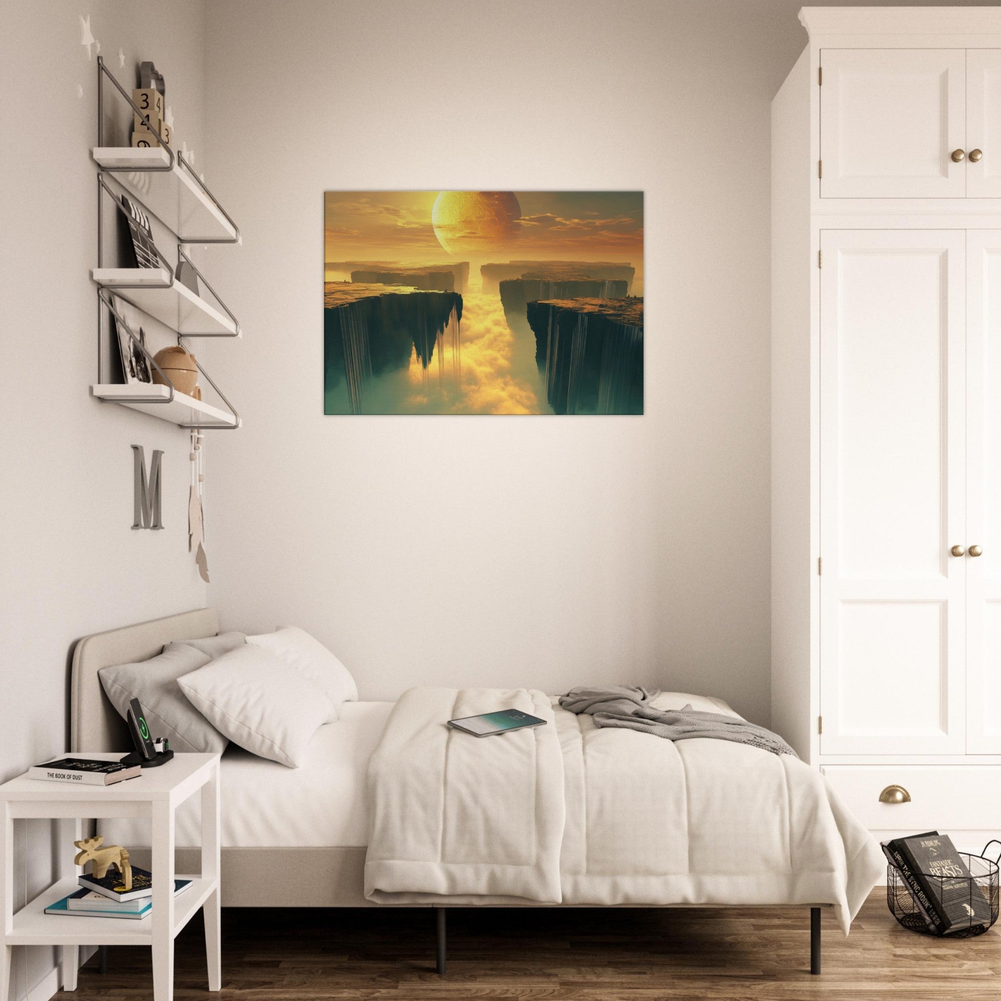 Canvas Landscape - A vast dreamscape with levitating islands a mass 3 - Ai Art Force
