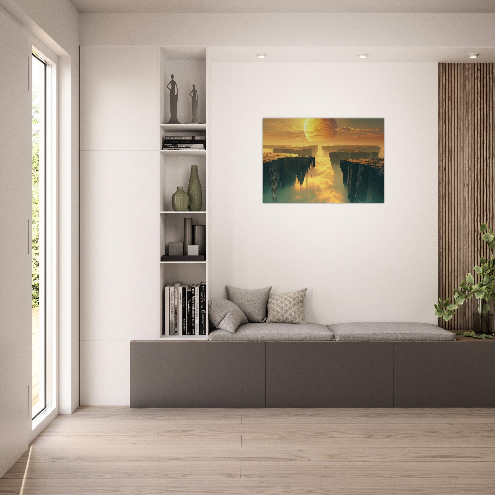 Canvas Landscape - A vast dreamscape with levitating islands a mass 3 - Ai Art Force