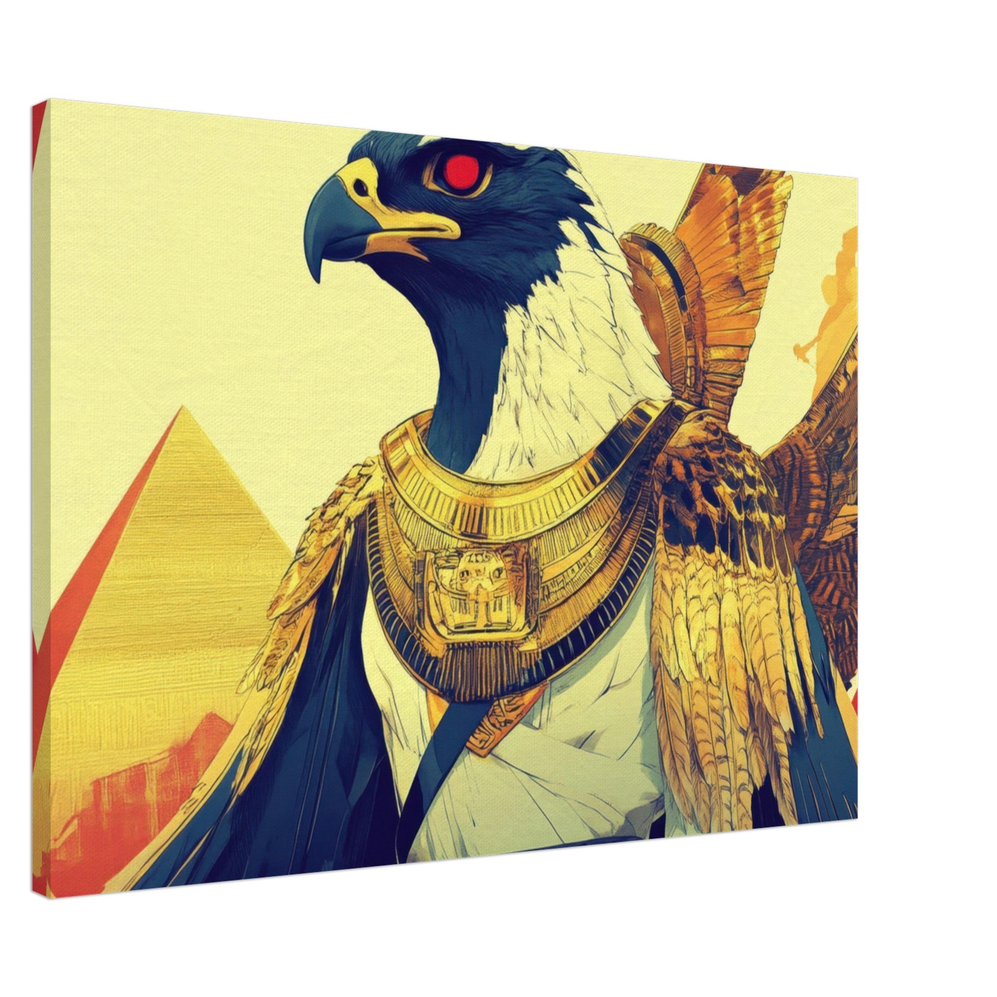 Canvas Landscape - Ancient Egyptian Falcon God Horus A majestic far 3 - Shop Ai Art WebShop - Digital Art online Store