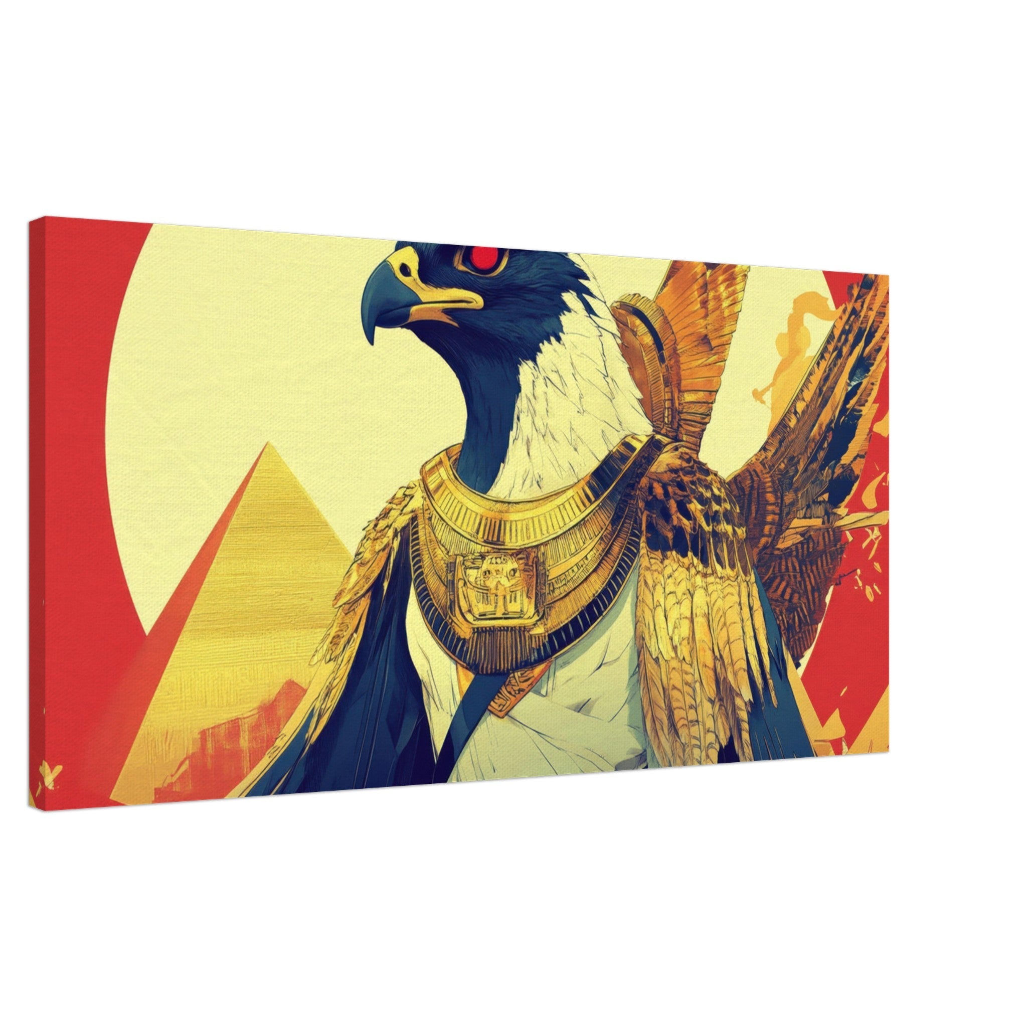 Canvas Landscape - Ancient Egyptian Falcon God Horus A majestic far 3 - Shop Ai Art WebShop - Digital Art online Store