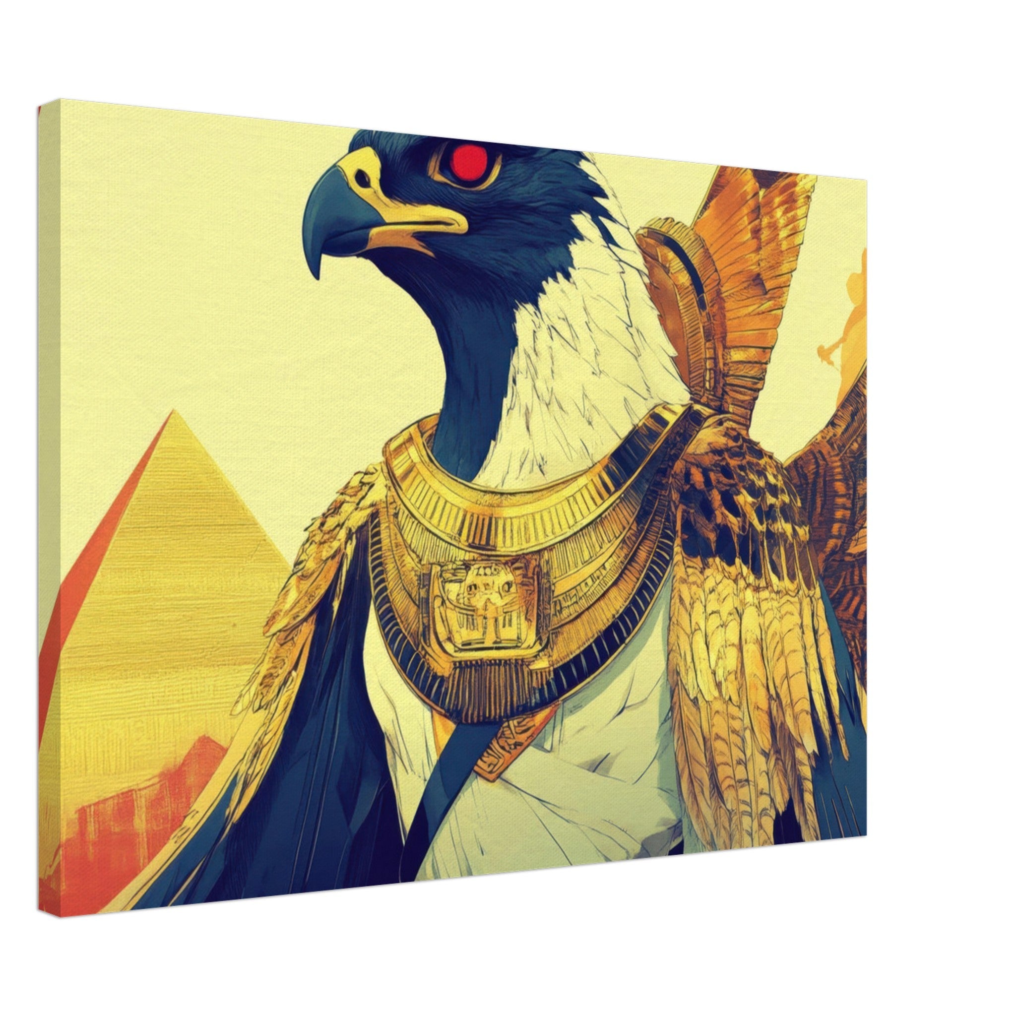 Canvas Landscape - Ancient Egyptian Falcon God Horus A majestic far 3 - Shop Ai Art WebShop - Digital Art online Store