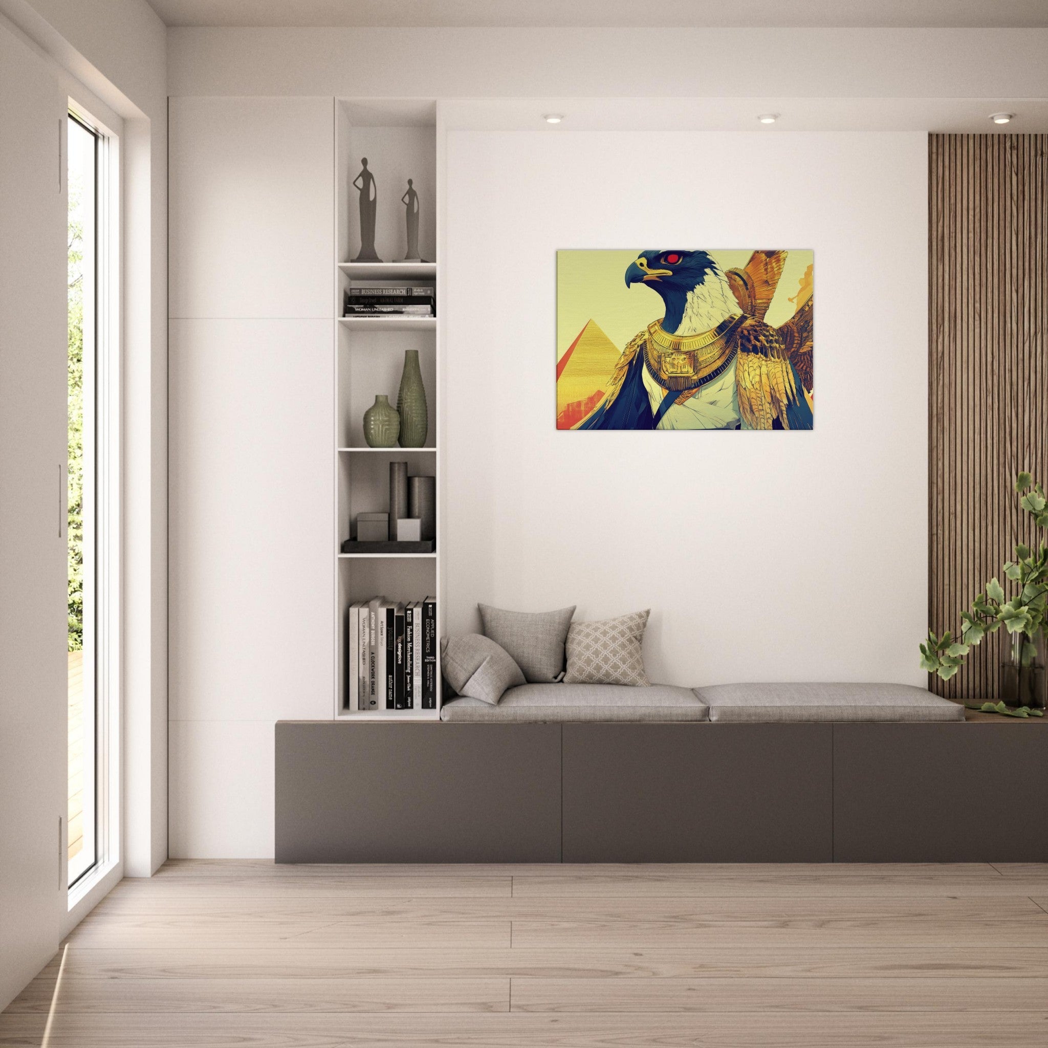 Canvas Landscape - Ancient Egyptian Falcon God Horus A majestic far 3 - Shop Ai Art WebShop - Digital Art online Store
