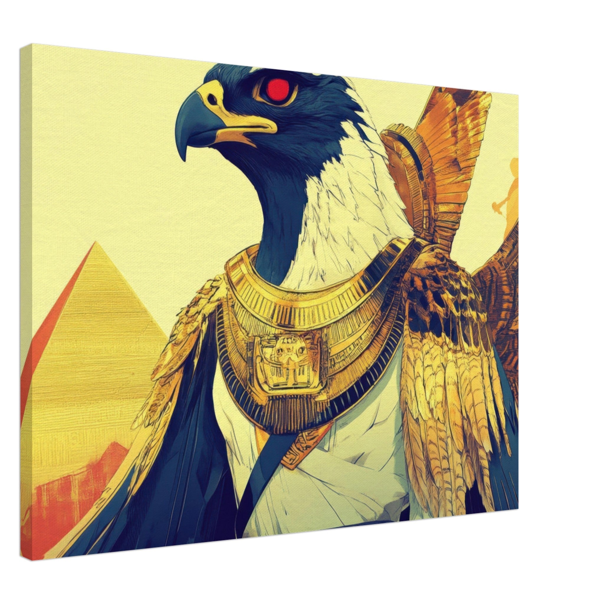 Canvas Landscape - Ancient Egyptian Falcon God Horus A majestic far 3 - Shop Ai Art WebShop - Digital Art online Store