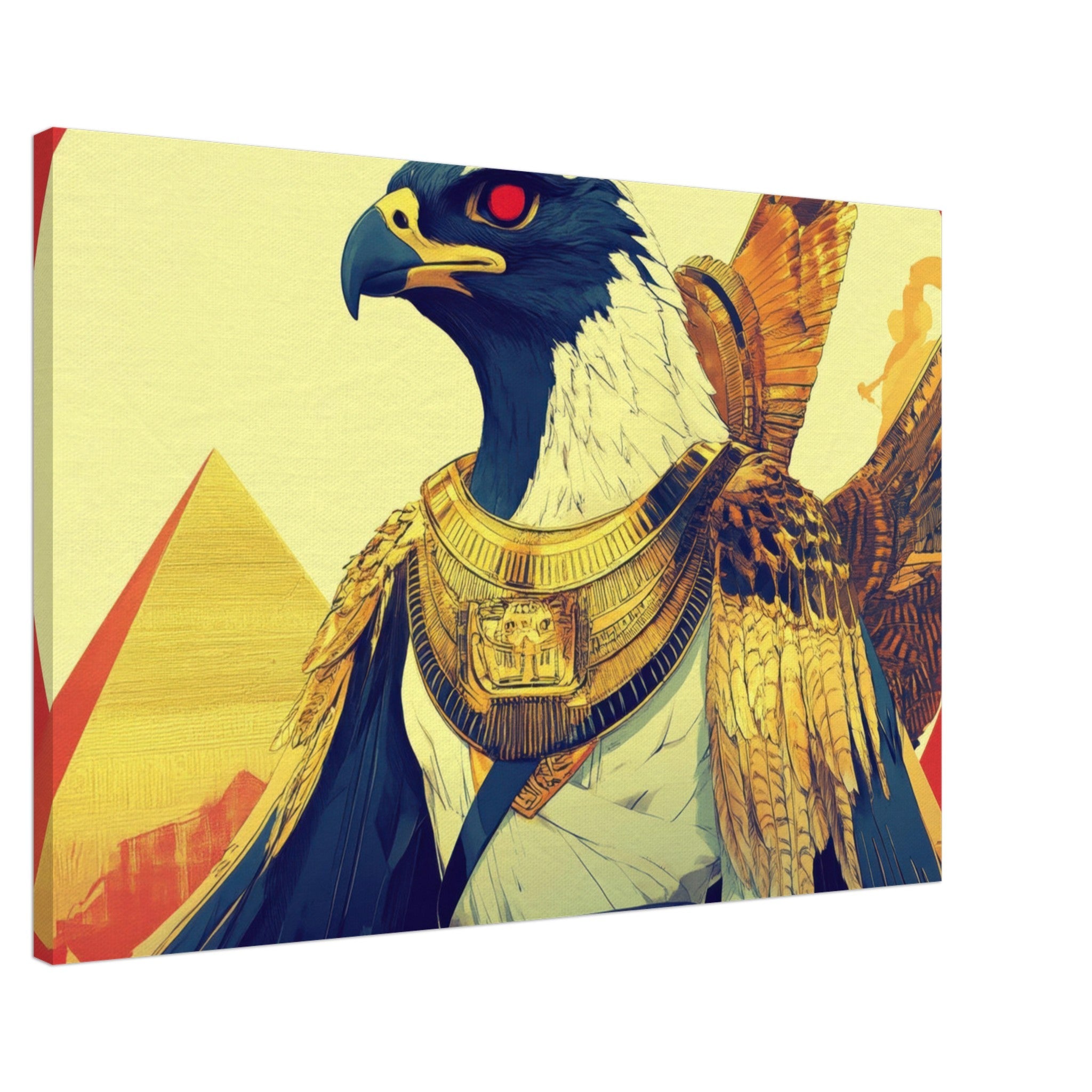 Canvas Landscape - Ancient Egyptian Falcon God Horus A majestic far 3 - Shop Ai Art WebShop - Digital Art online Store