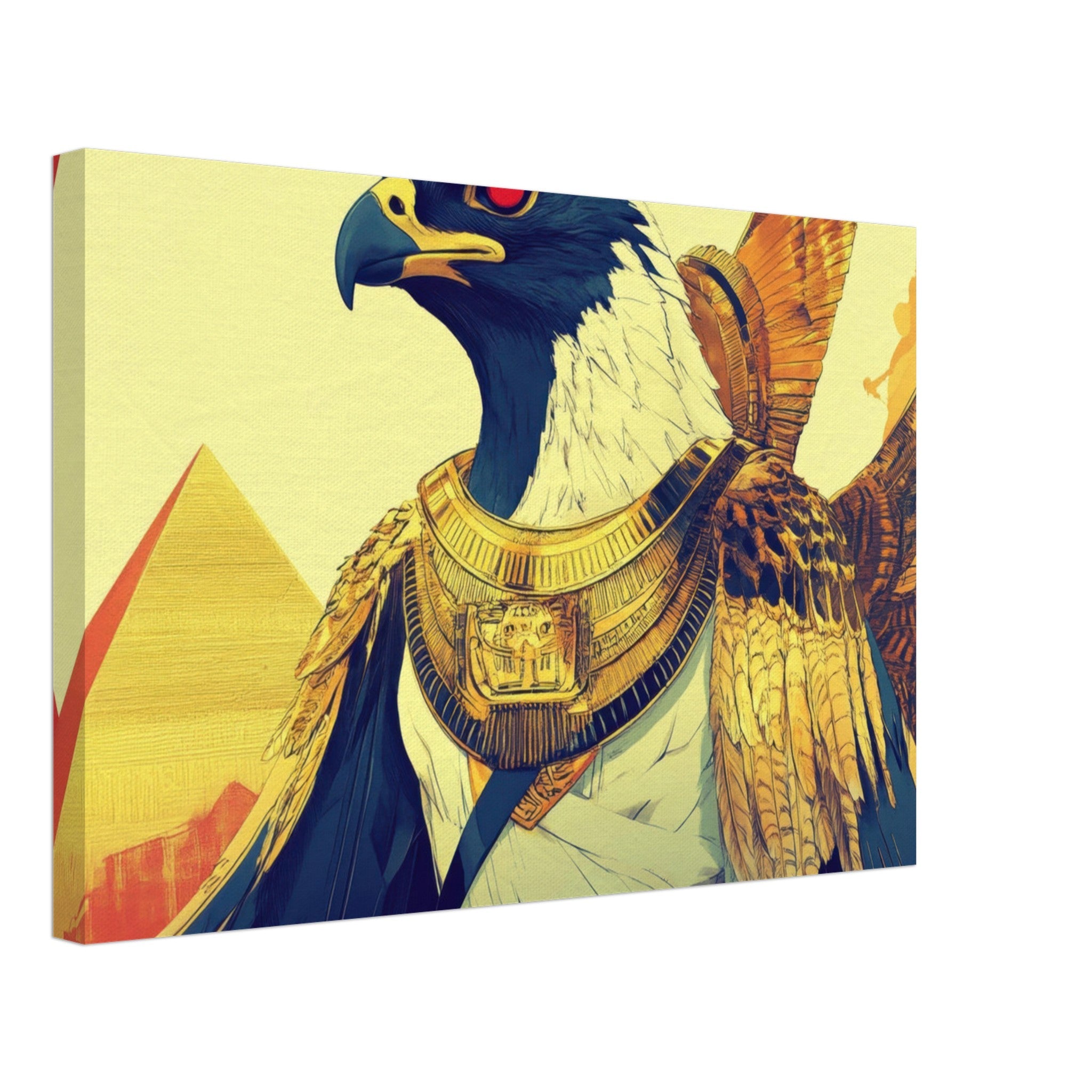 Canvas Landscape - Ancient Egyptian Falcon God Horus A majestic far 3 - Shop Ai Art WebShop - Digital Art online Store