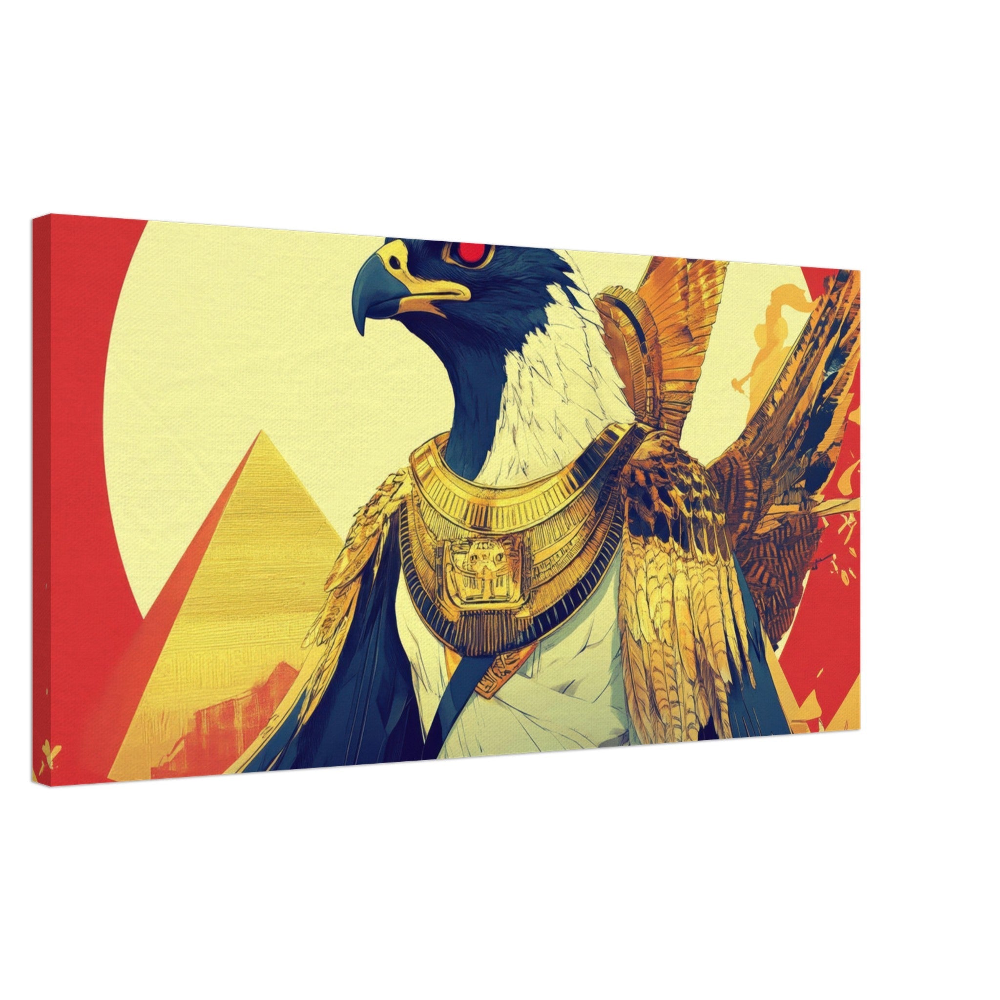 Canvas Landscape - Ancient Egyptian Falcon God Horus A majestic far 3 - Shop Ai Art WebShop - Digital Art online Store