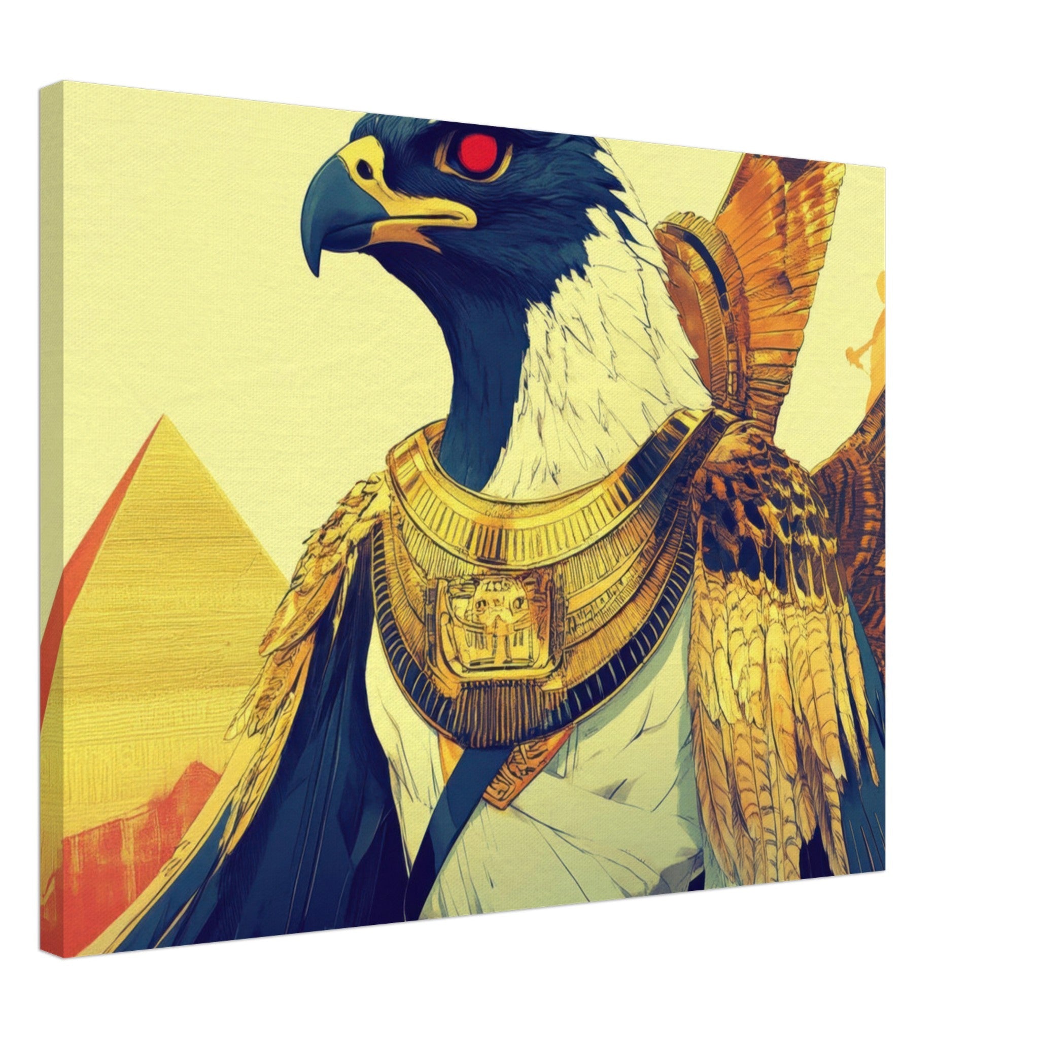 Canvas Landscape - Ancient Egyptian Falcon God Horus A majestic far 3 - Shop Ai Art WebShop - Digital Art online Store
