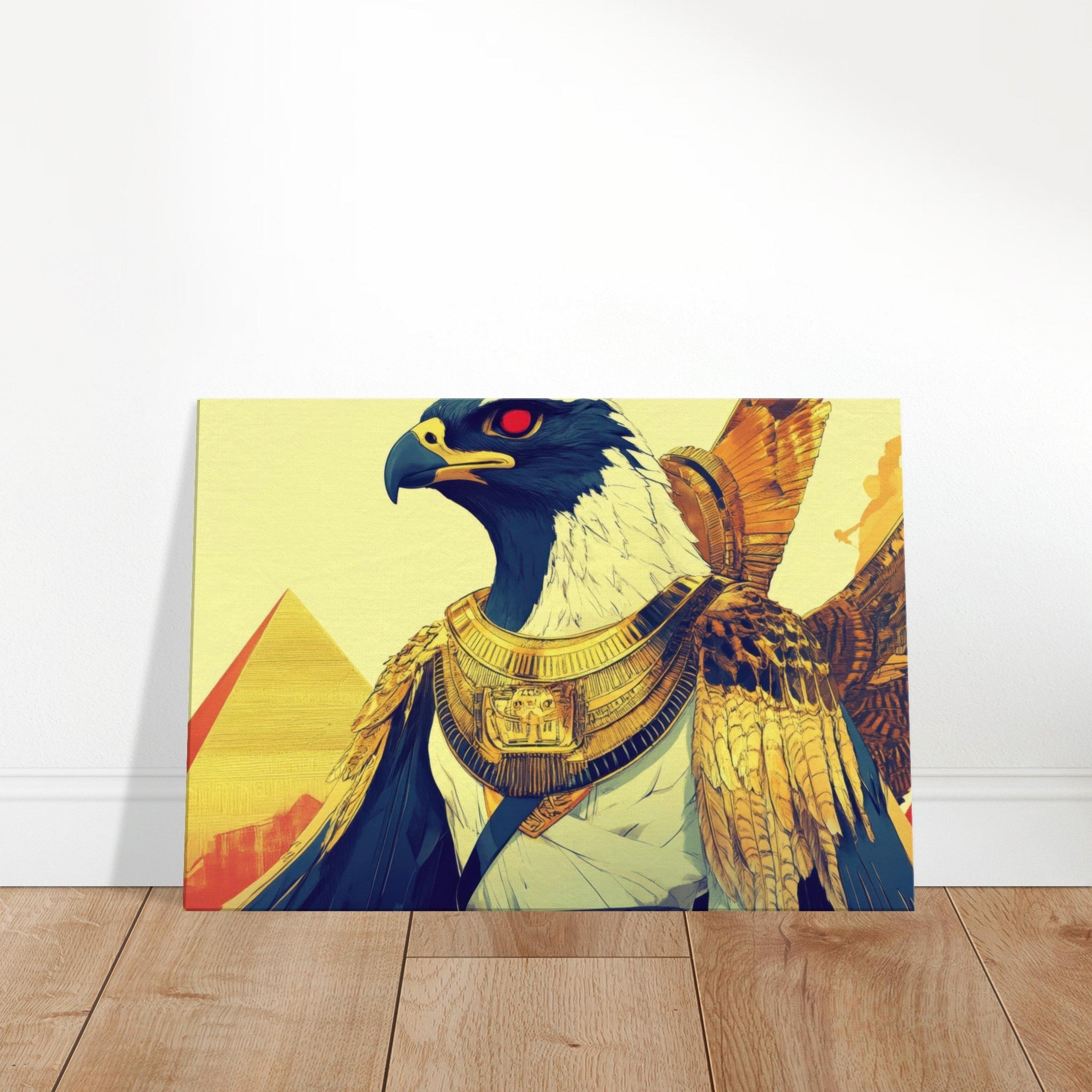 Canvas Landscape - Ancient Egyptian Falcon God Horus A majestic far 3 - Shop Ai Art WebShop - Digital Art online Store