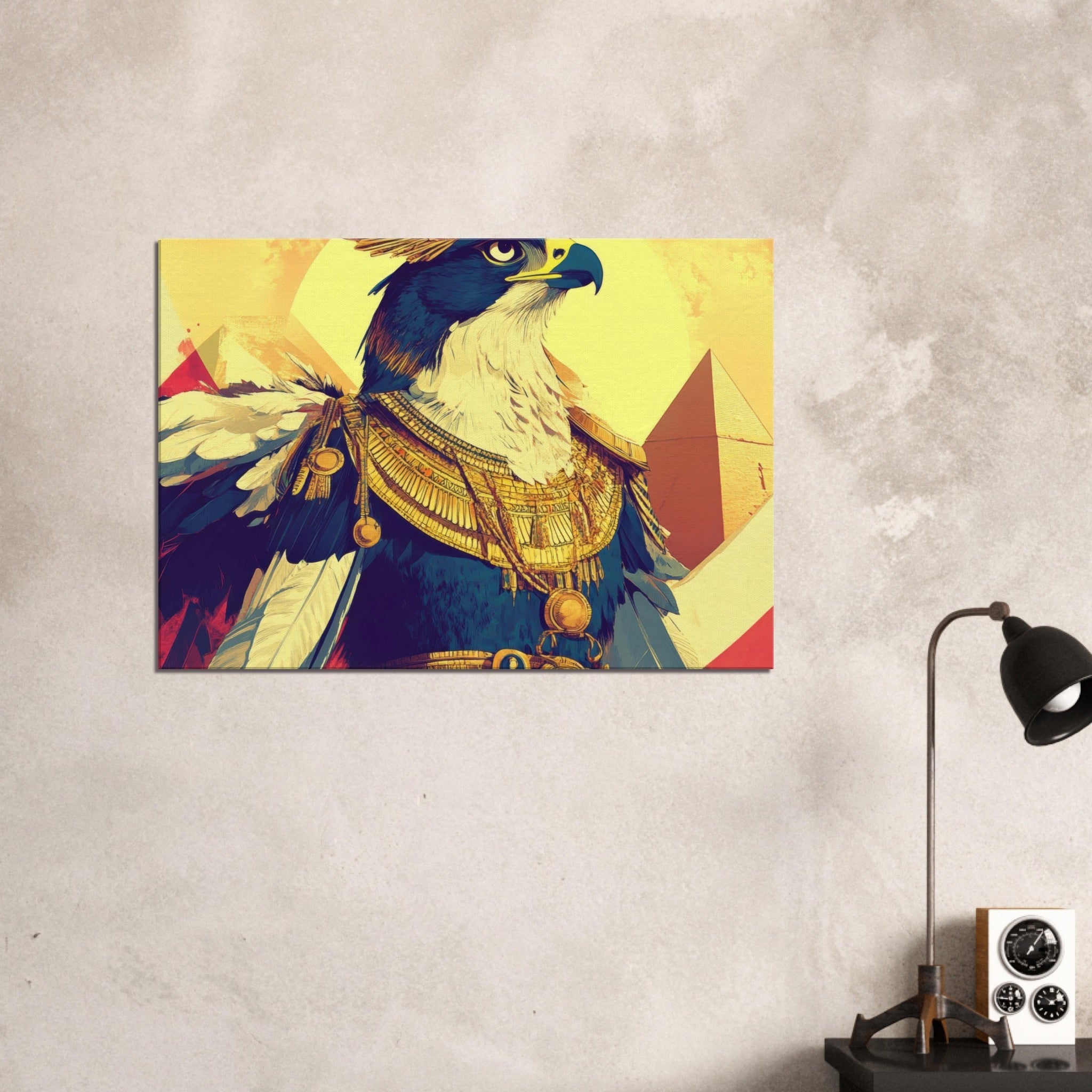 Canvas Landscape - Ancient Egyptian Falcon God Horus A majestic far 5 - Shop Ai Art WebShop - Digital Art online Store