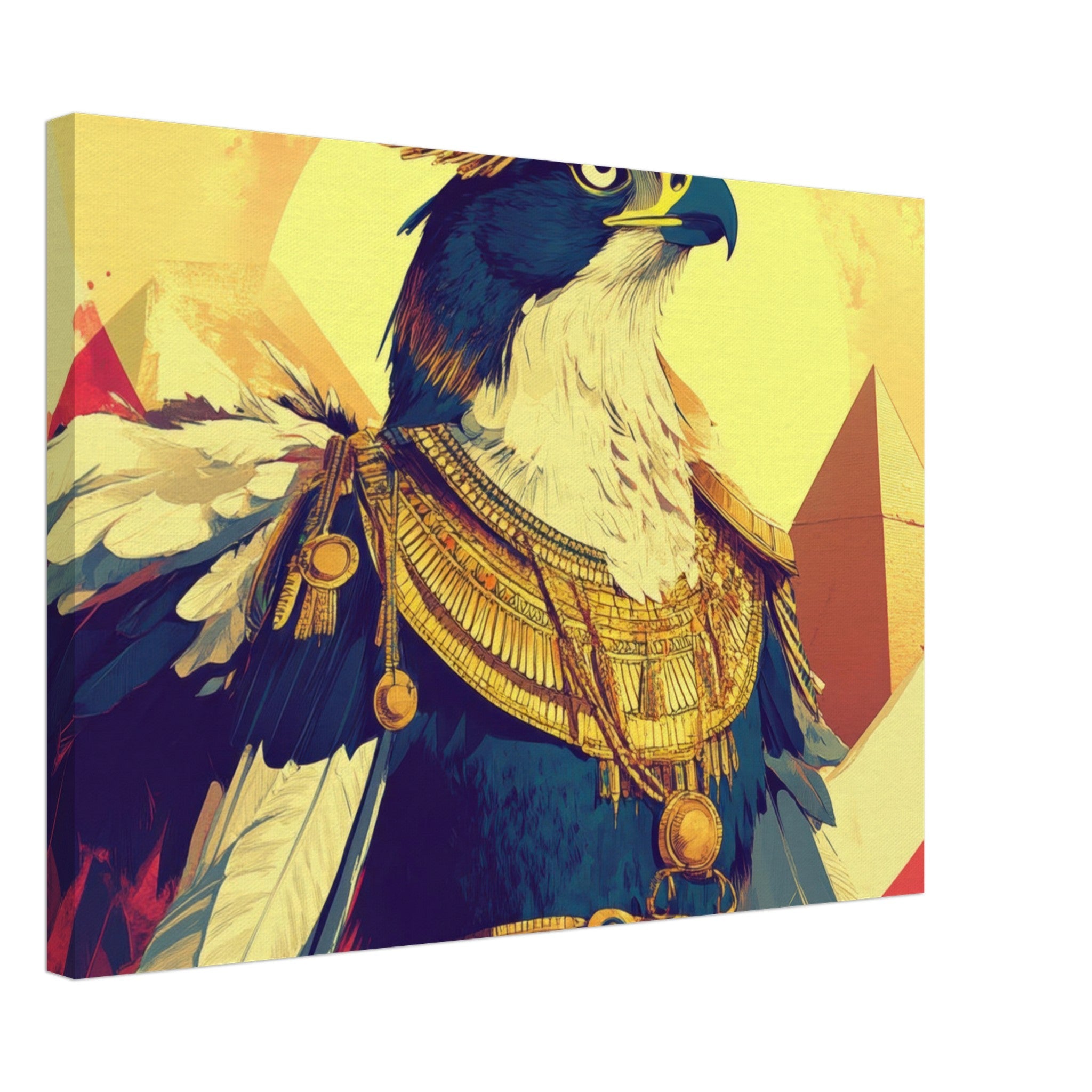 Canvas Landscape - Ancient Egyptian Falcon God Horus A majestic far 5 - Shop Ai Art WebShop - Digital Art online Store