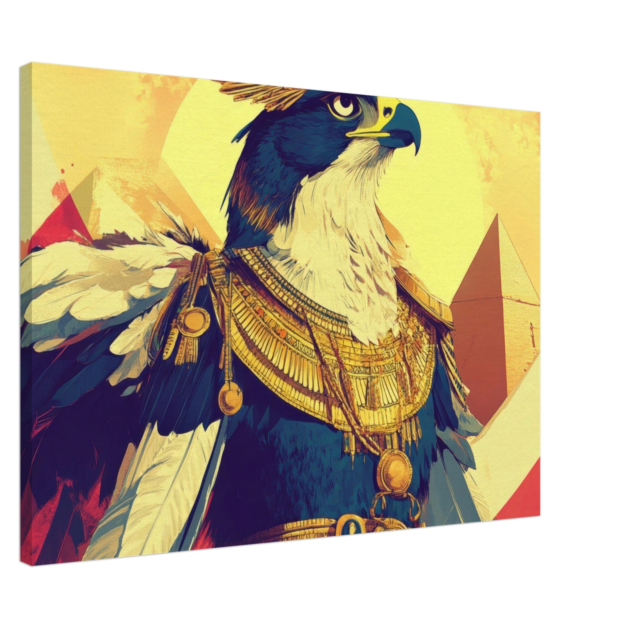 Canvas Landscape - Ancient Egyptian Falcon God Horus A majestic far 5 - Shop Ai Art WebShop - Digital Art online Store
